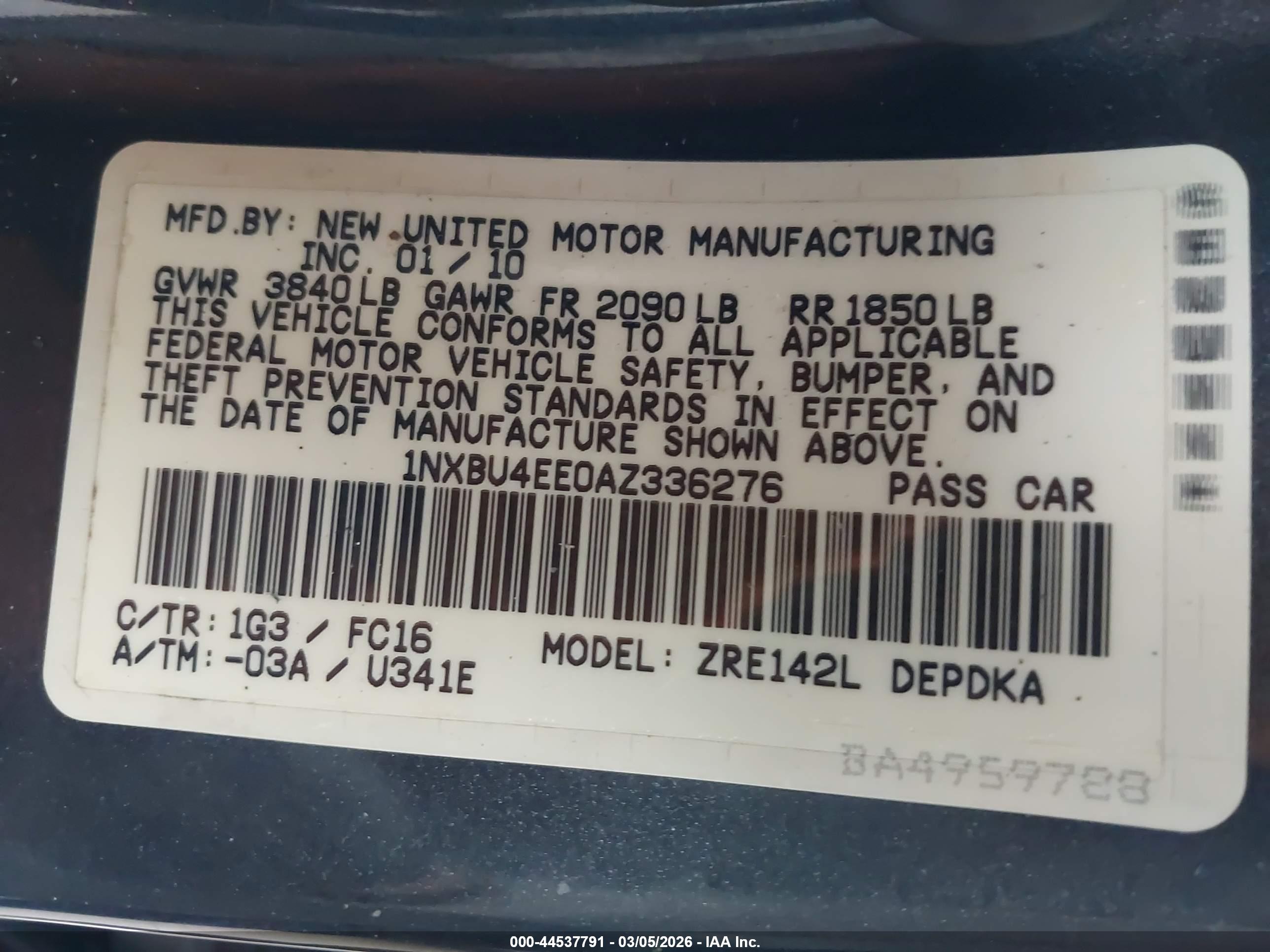 TOYOTA COROLLA image 9