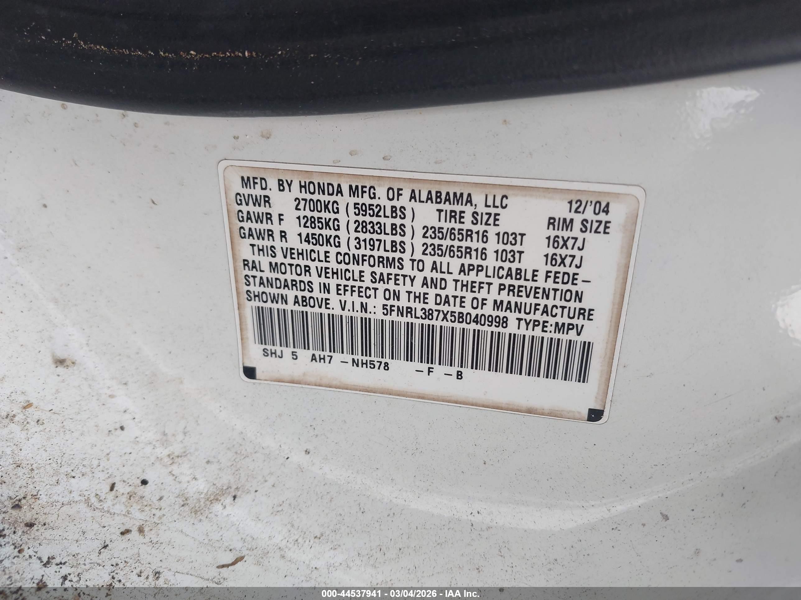 HONDA ODYSSEY image 9
