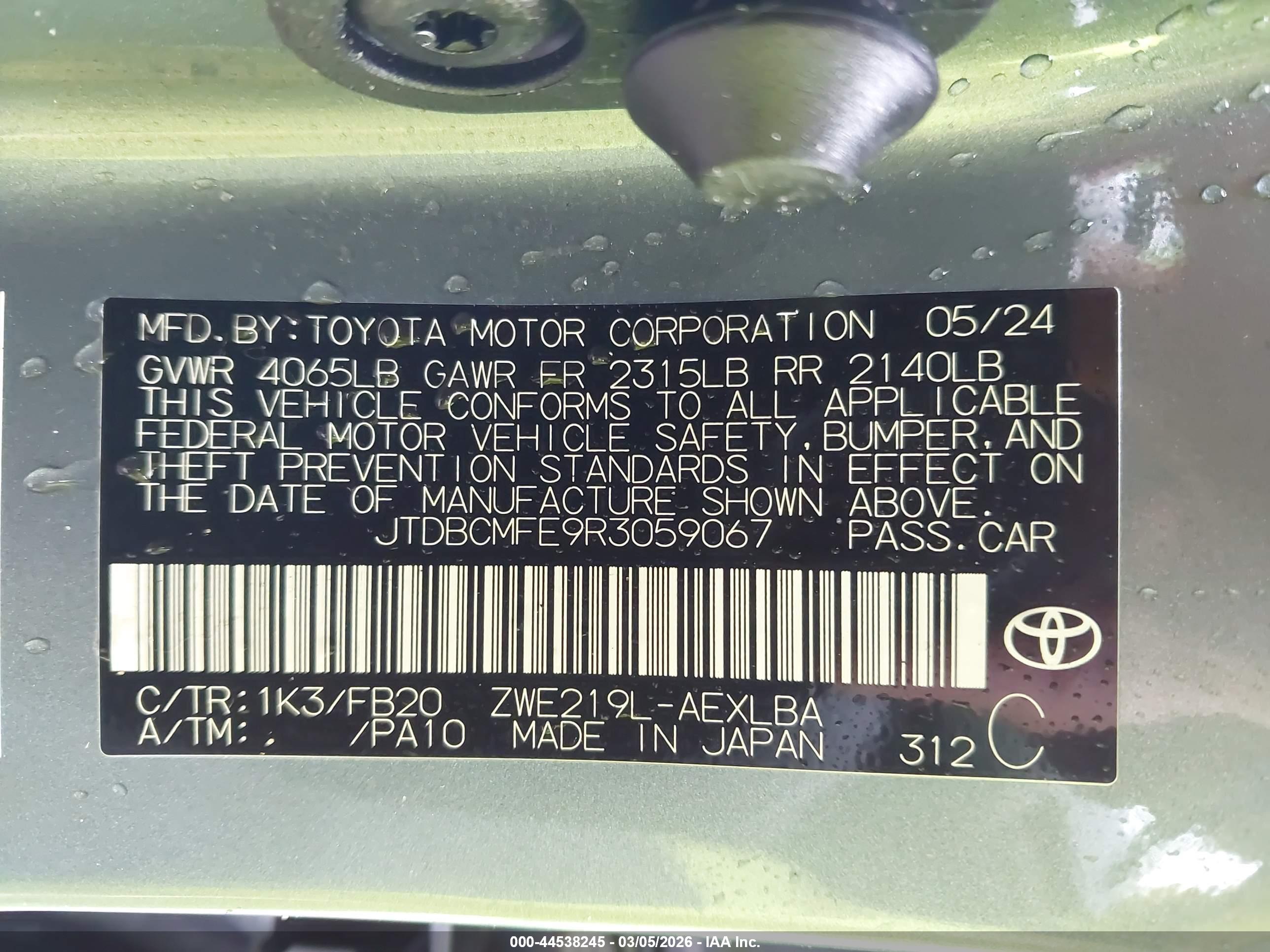TOYOTA COROLLA image 9