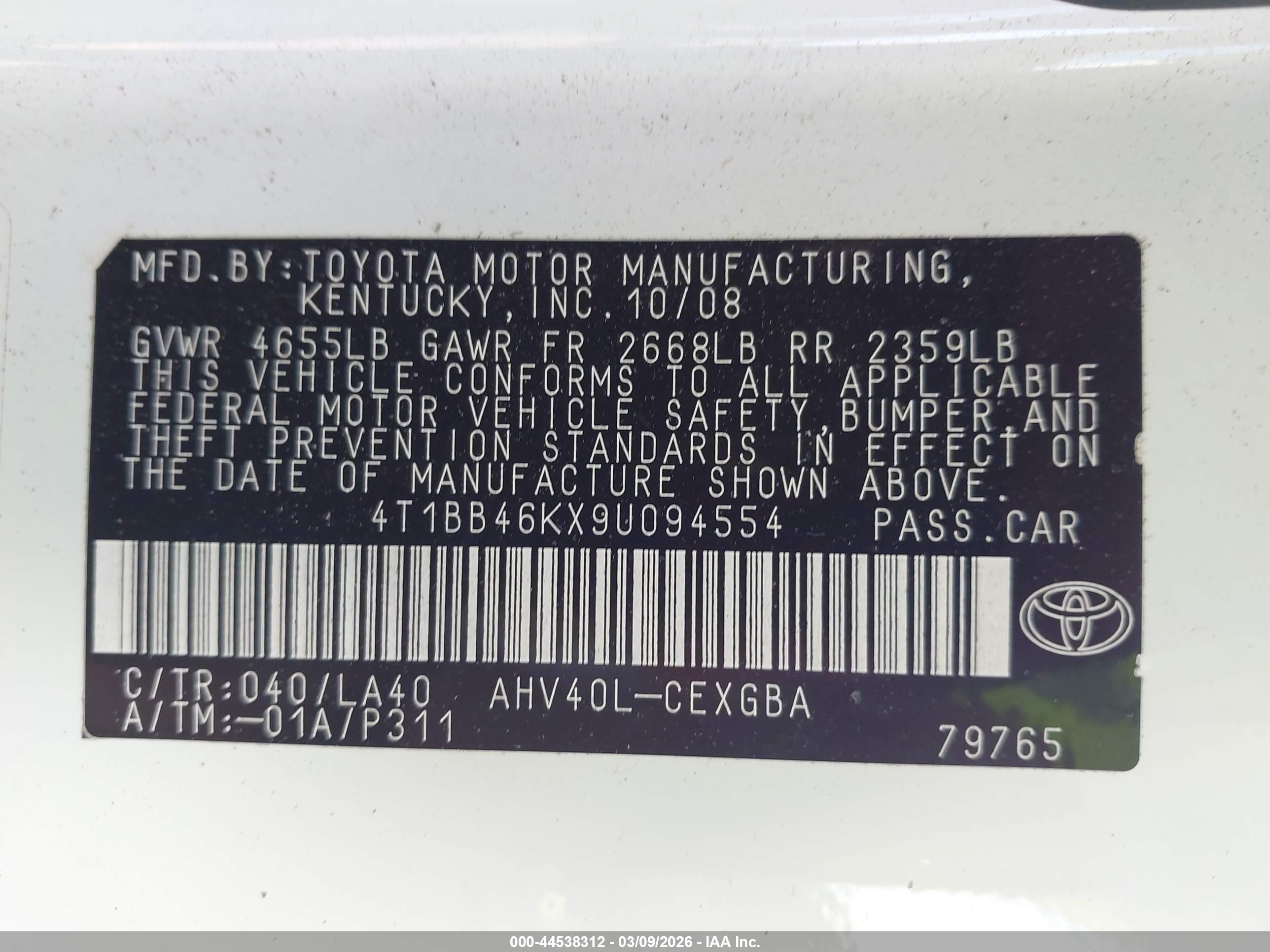TOYOTA CAMRY image 9