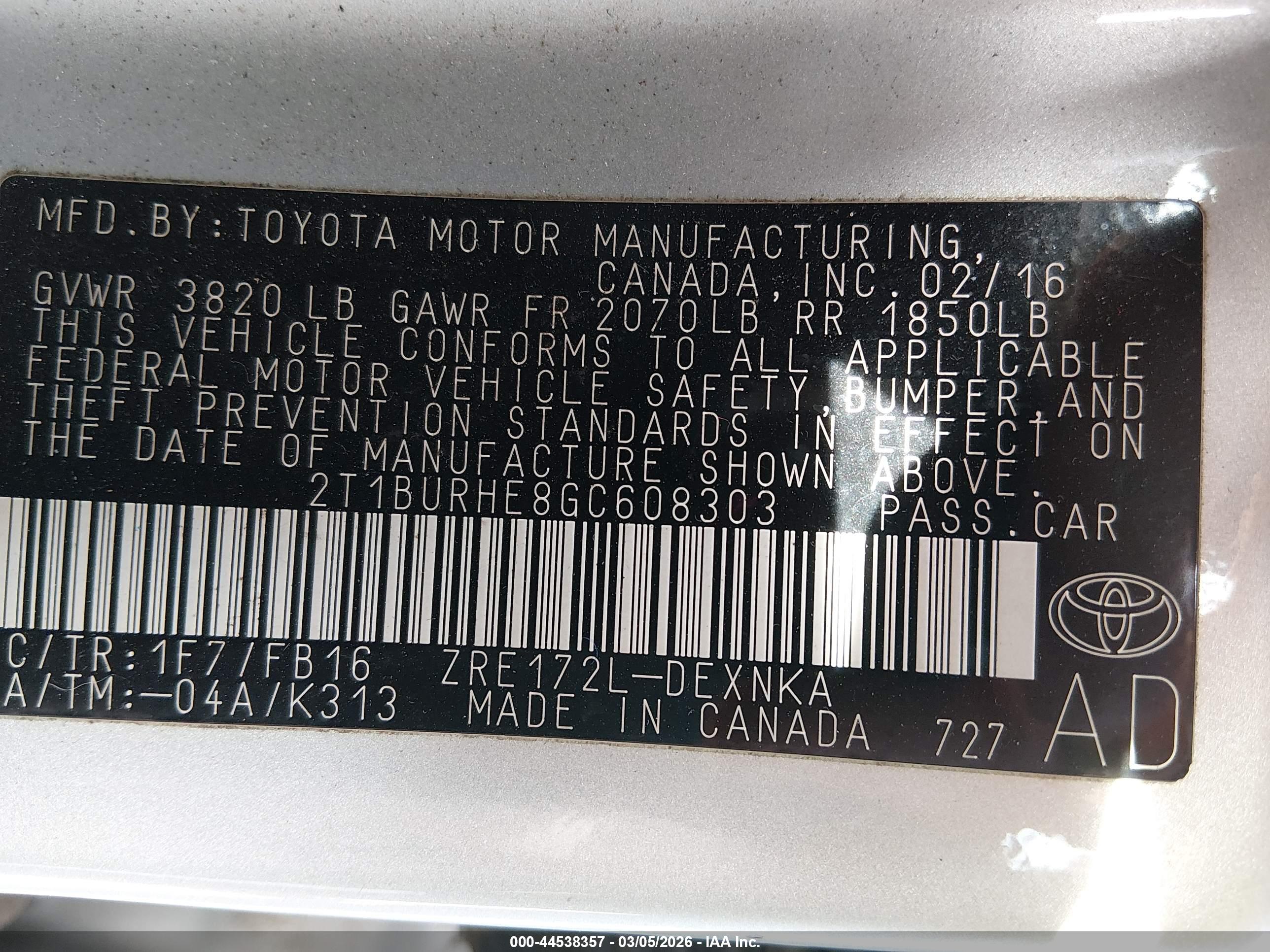 TOYOTA COROLLA image 9