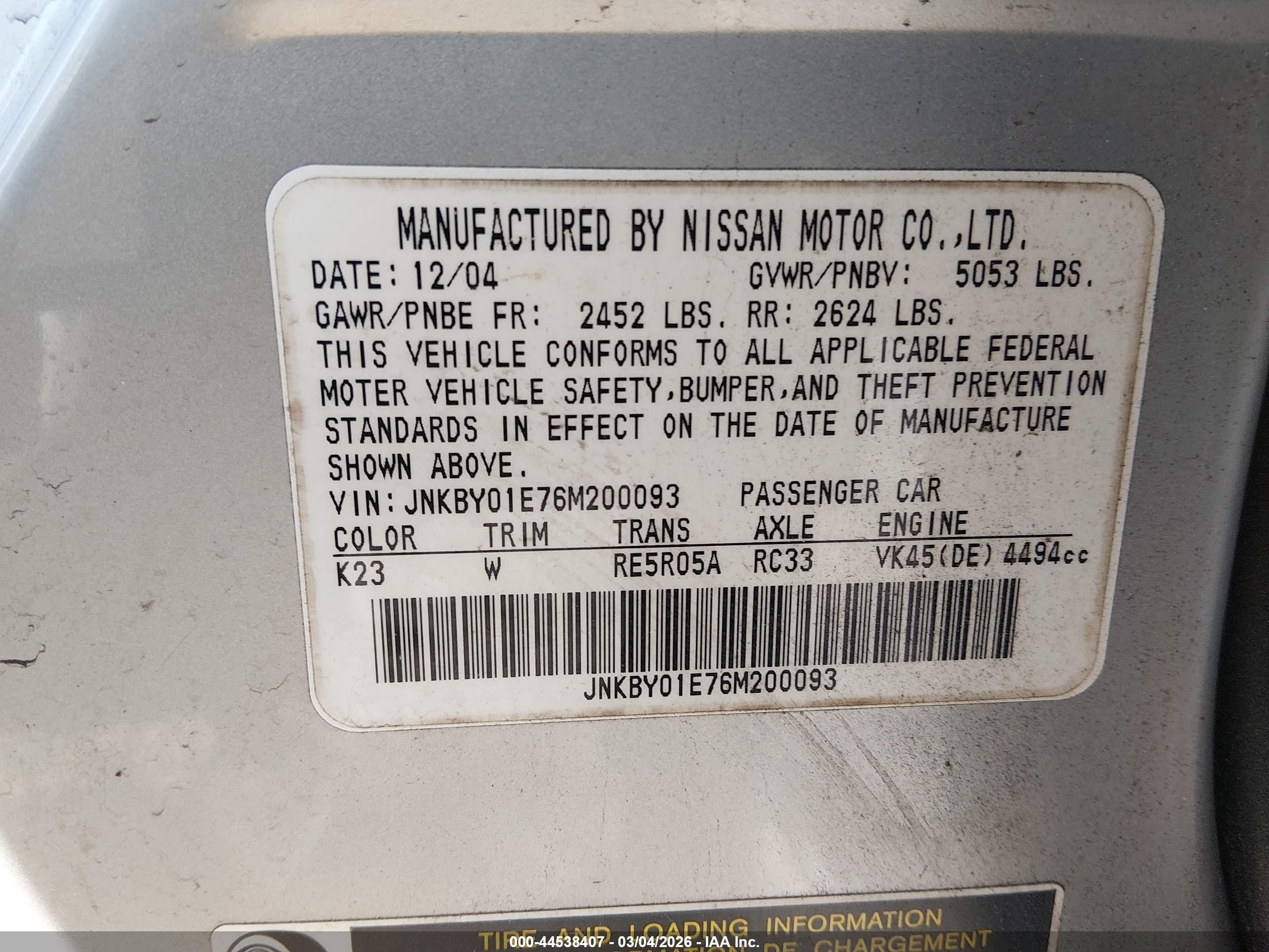 INFINITI M45 image 9