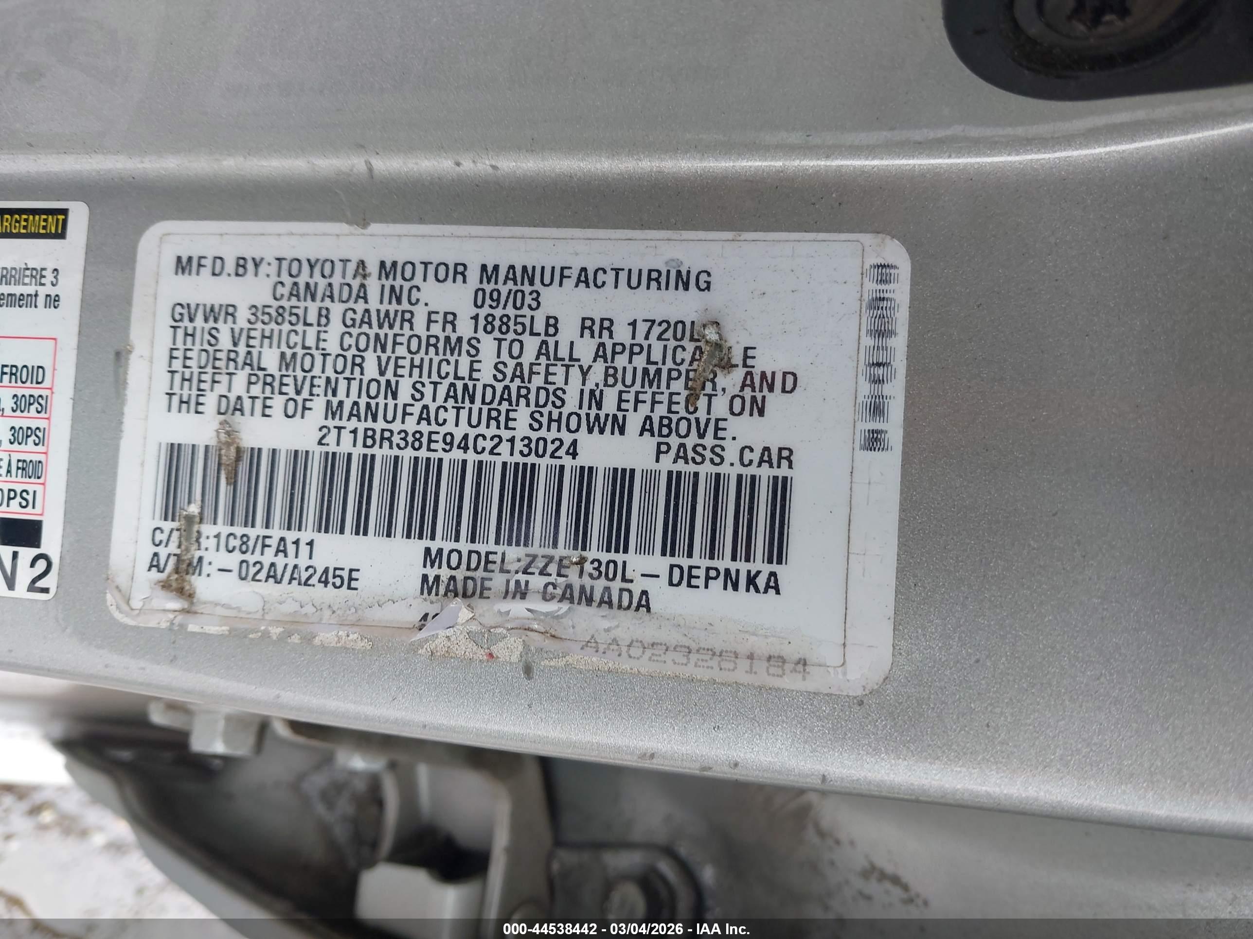 TOYOTA COROLLA image 9