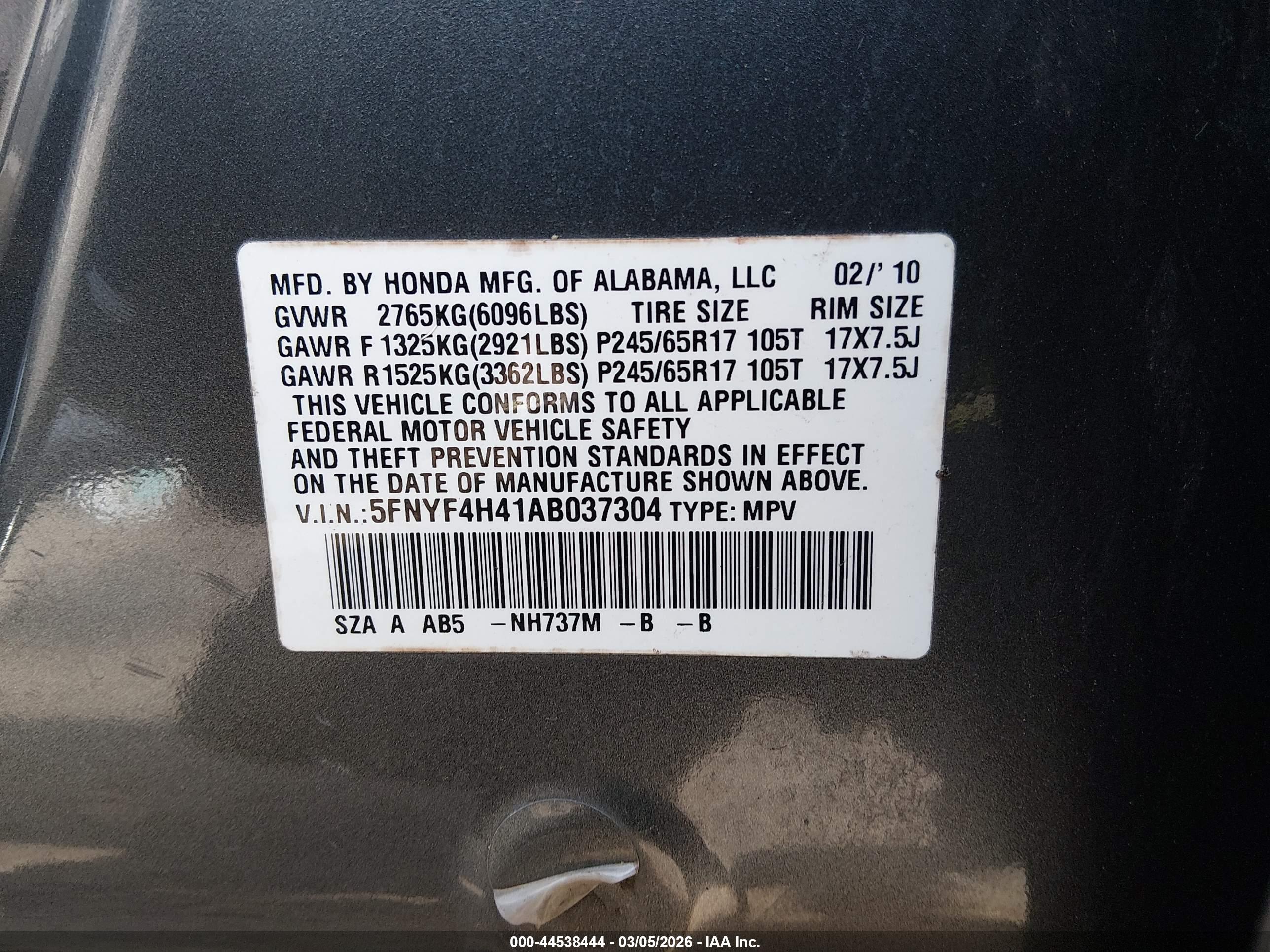 HONDA PILOT image 9