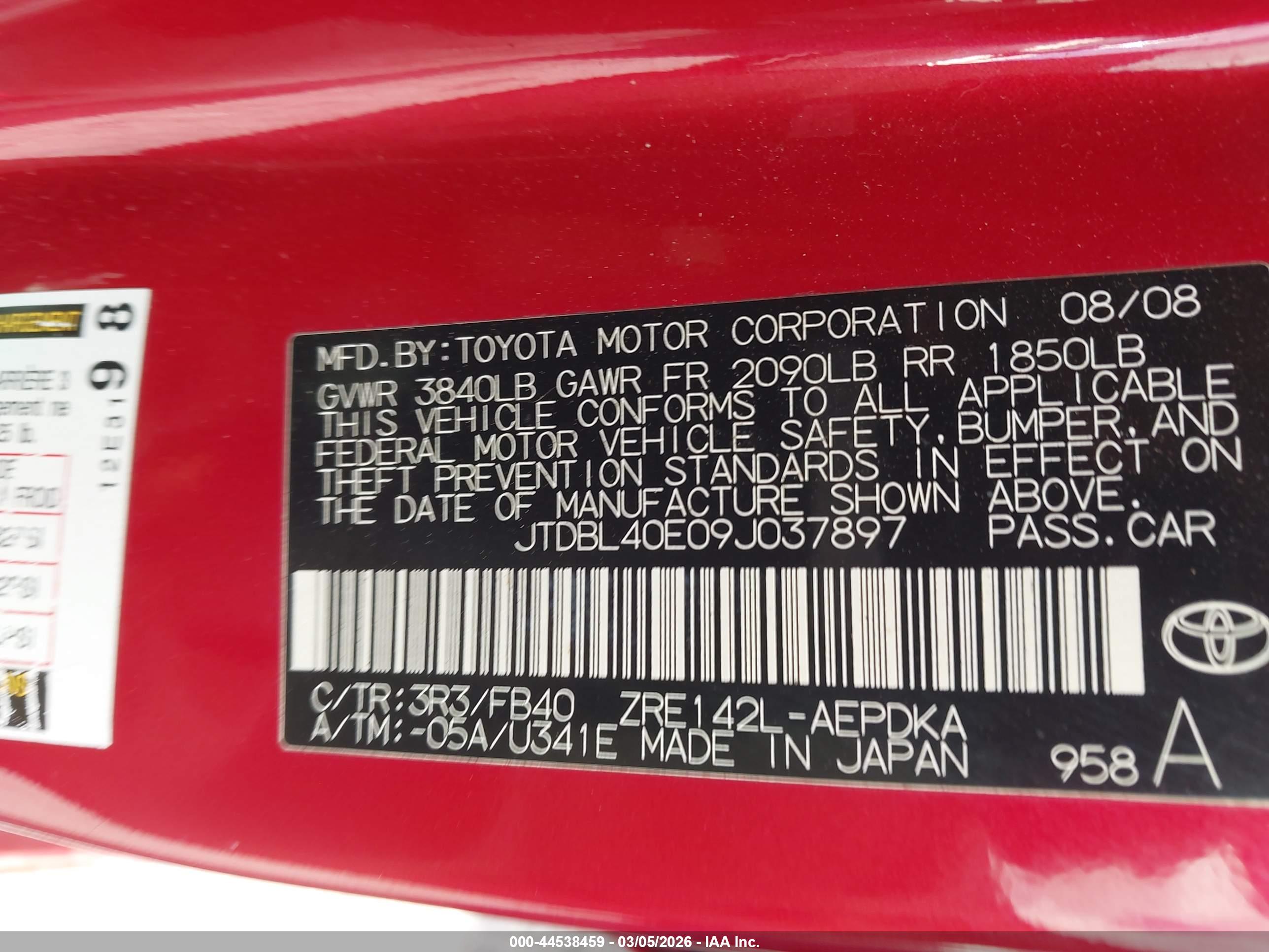TOYOTA COROLLA image 9