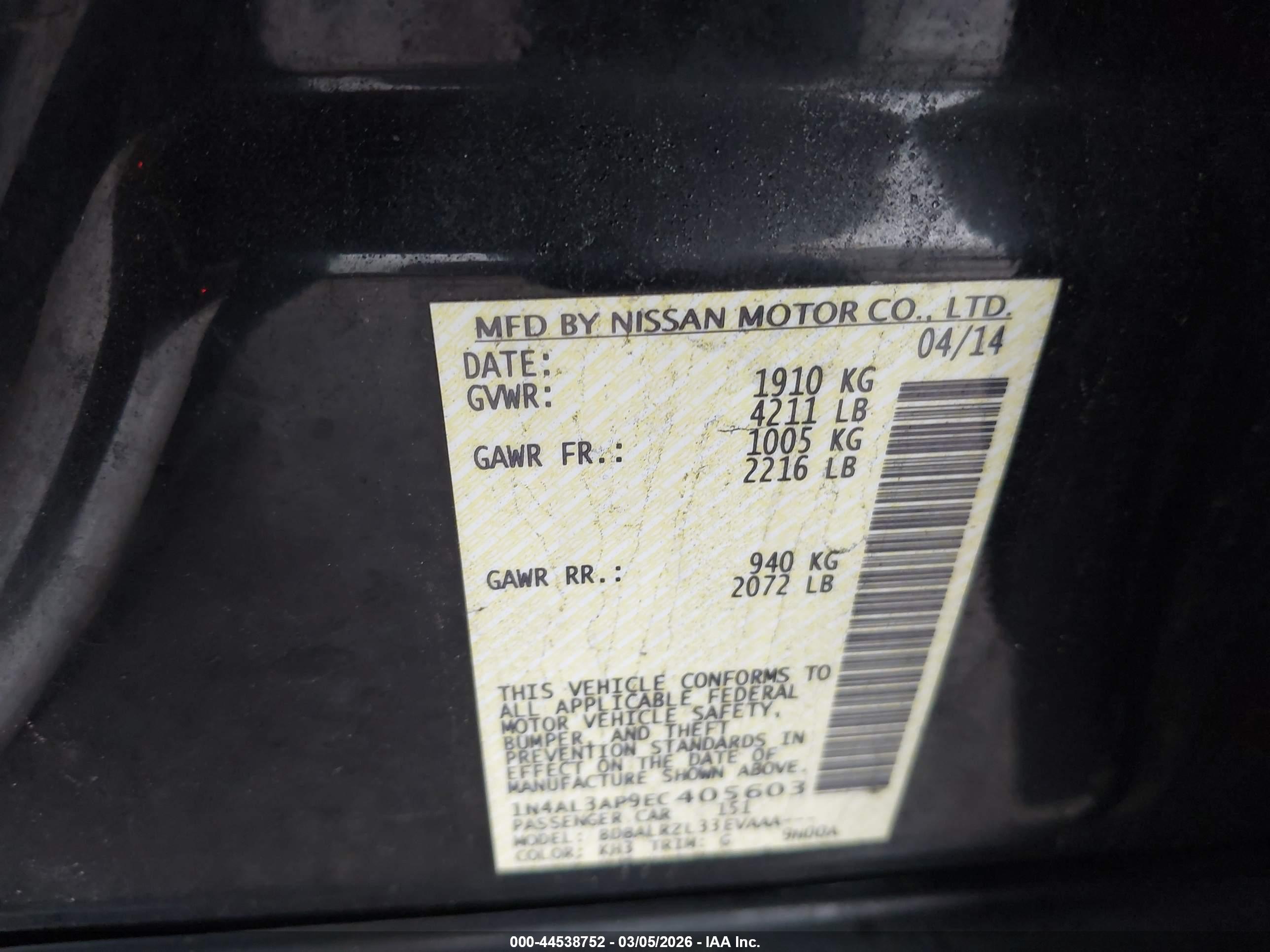 NISSAN ALTIMA image 9