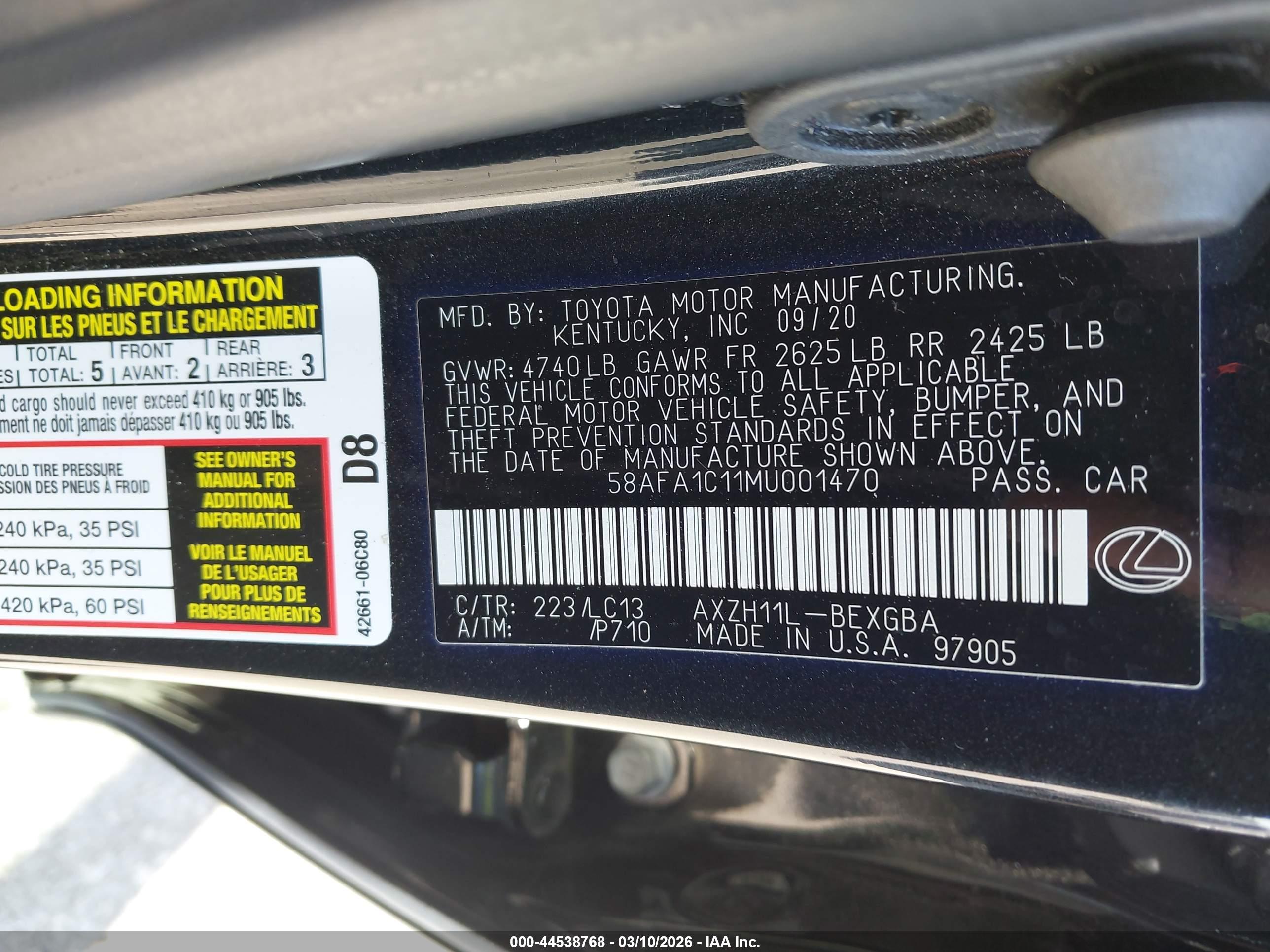 LEXUS ES image 9