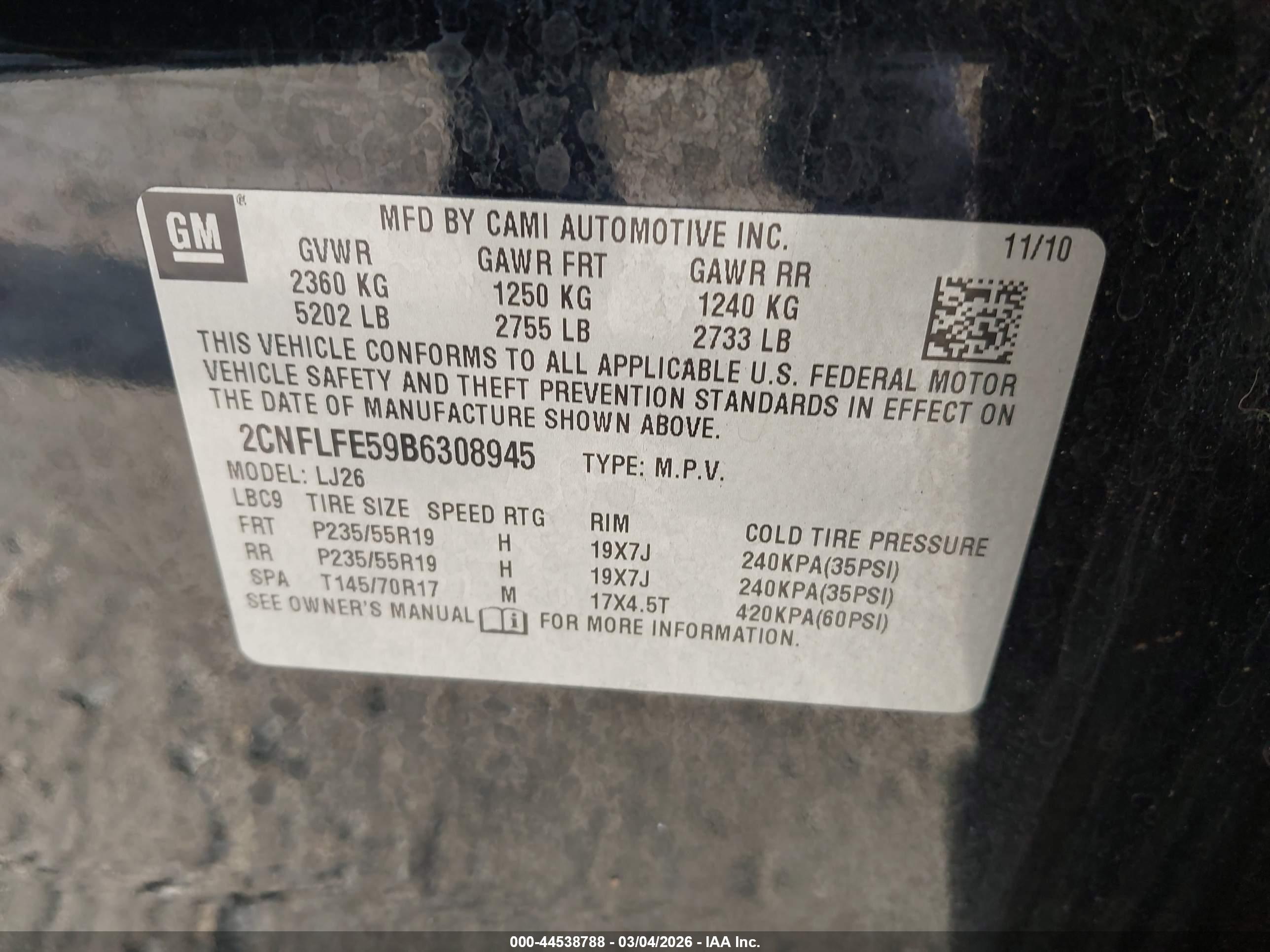 CHEVROLET EQUINOX image 9