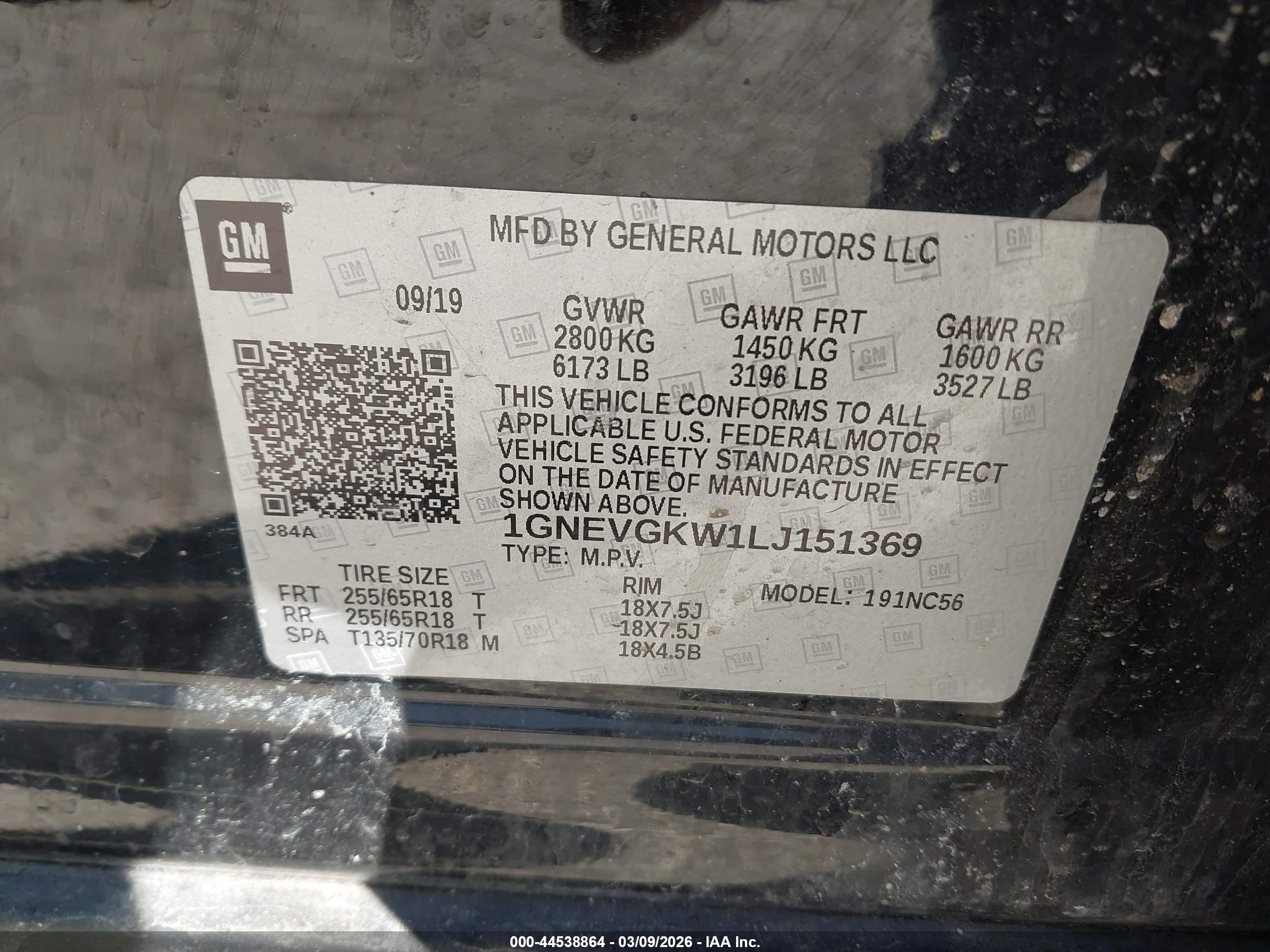 CHEVROLET TRAVERSE image 9