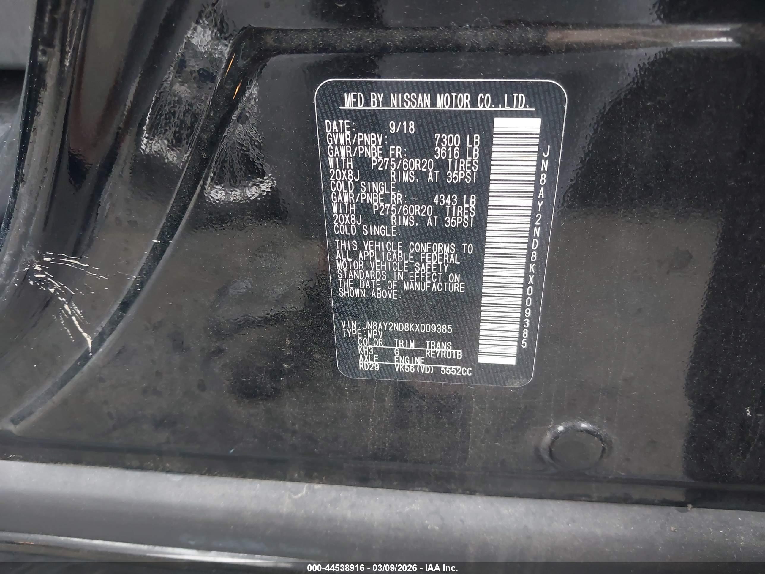 NISSAN ARMADA image 9