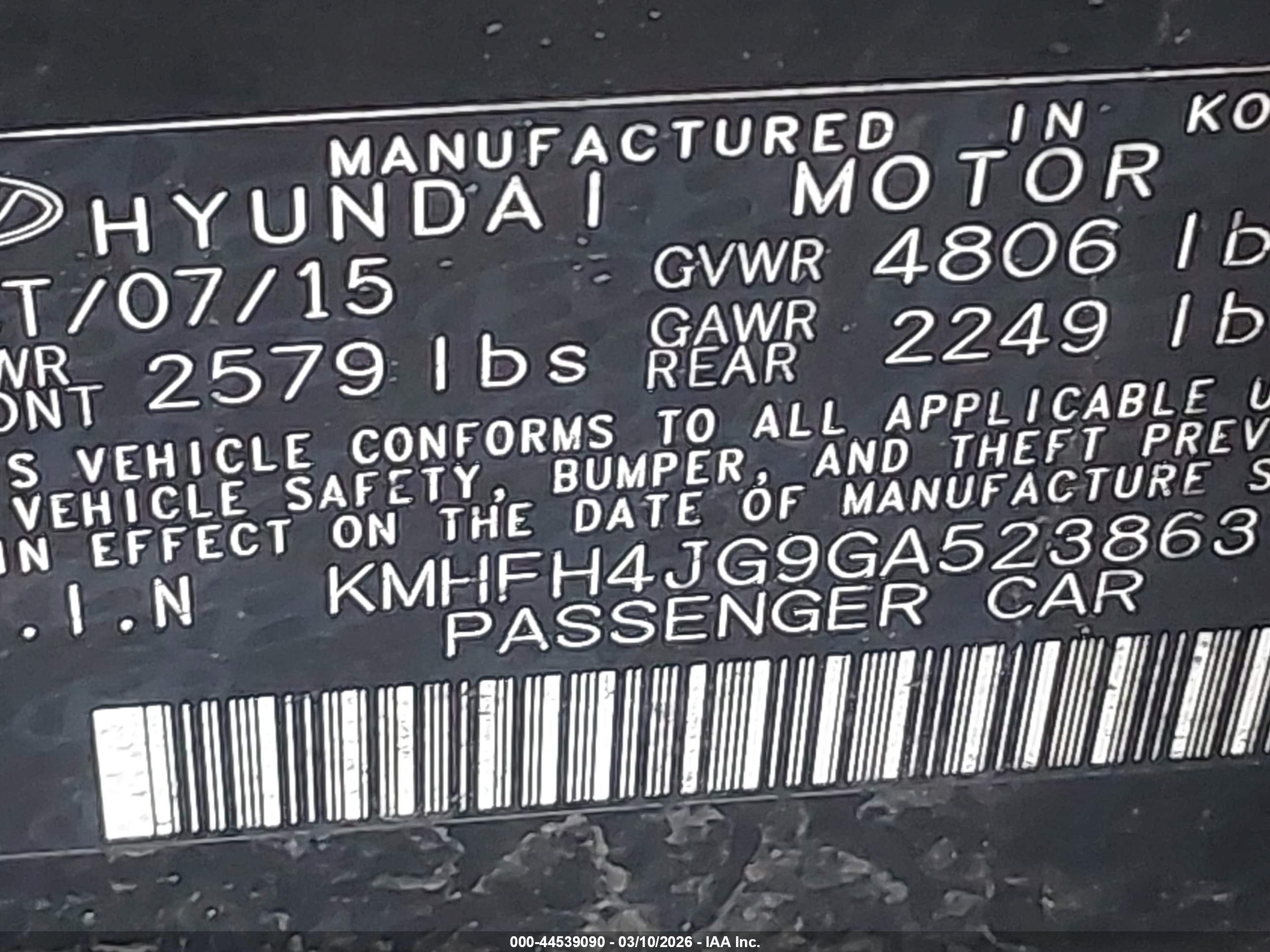HYUNDAI AZERA image 9