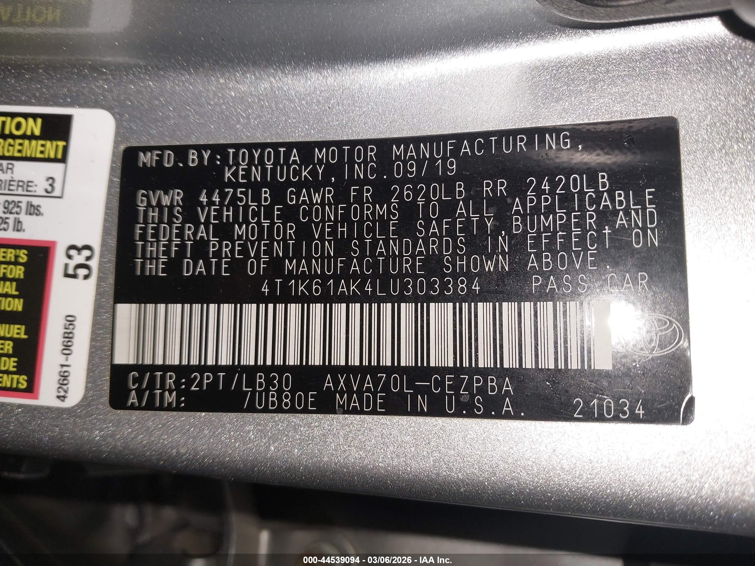 TOYOTA CAMRY image 9