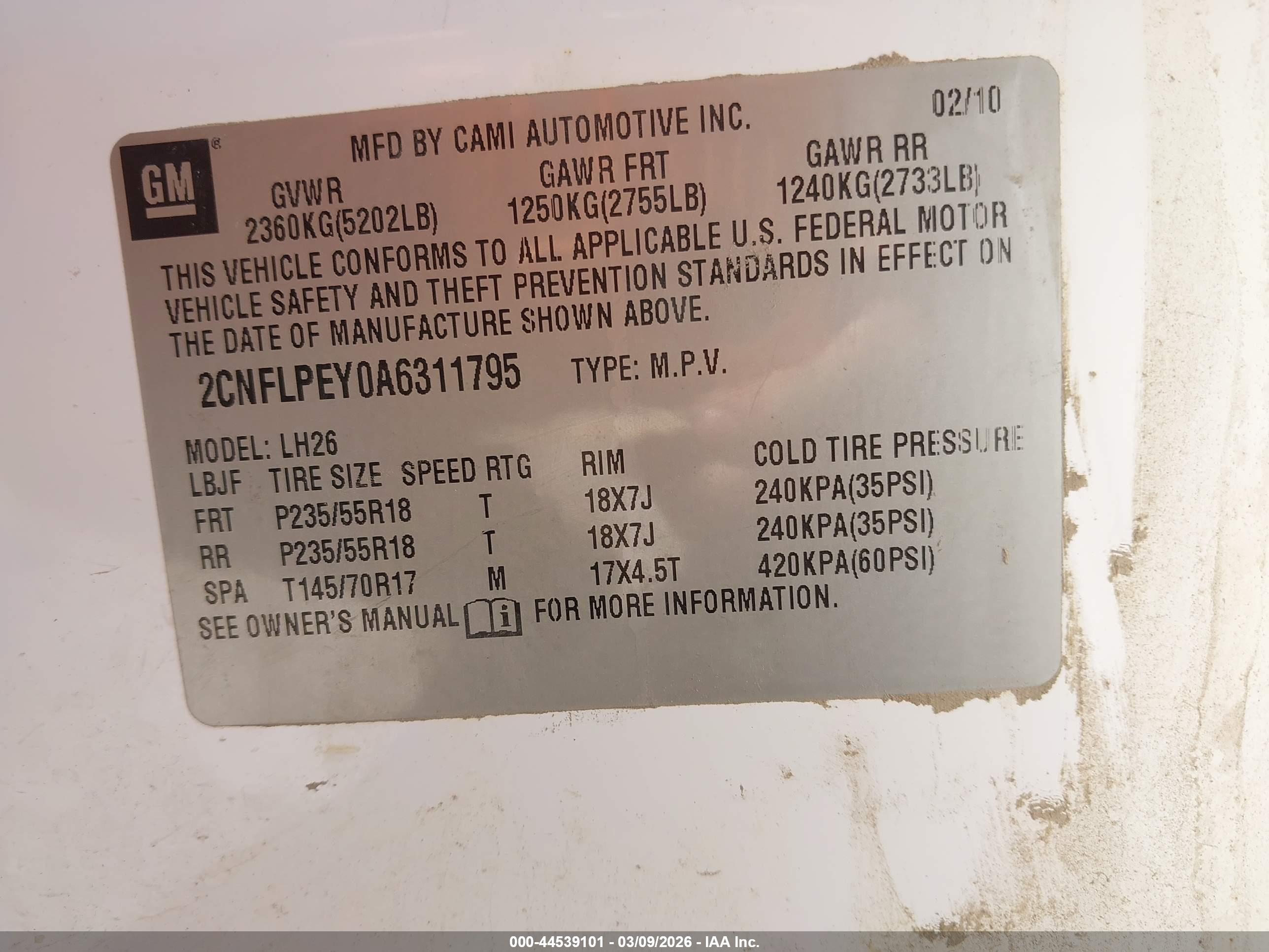 CHEVROLET EQUINOX image 9