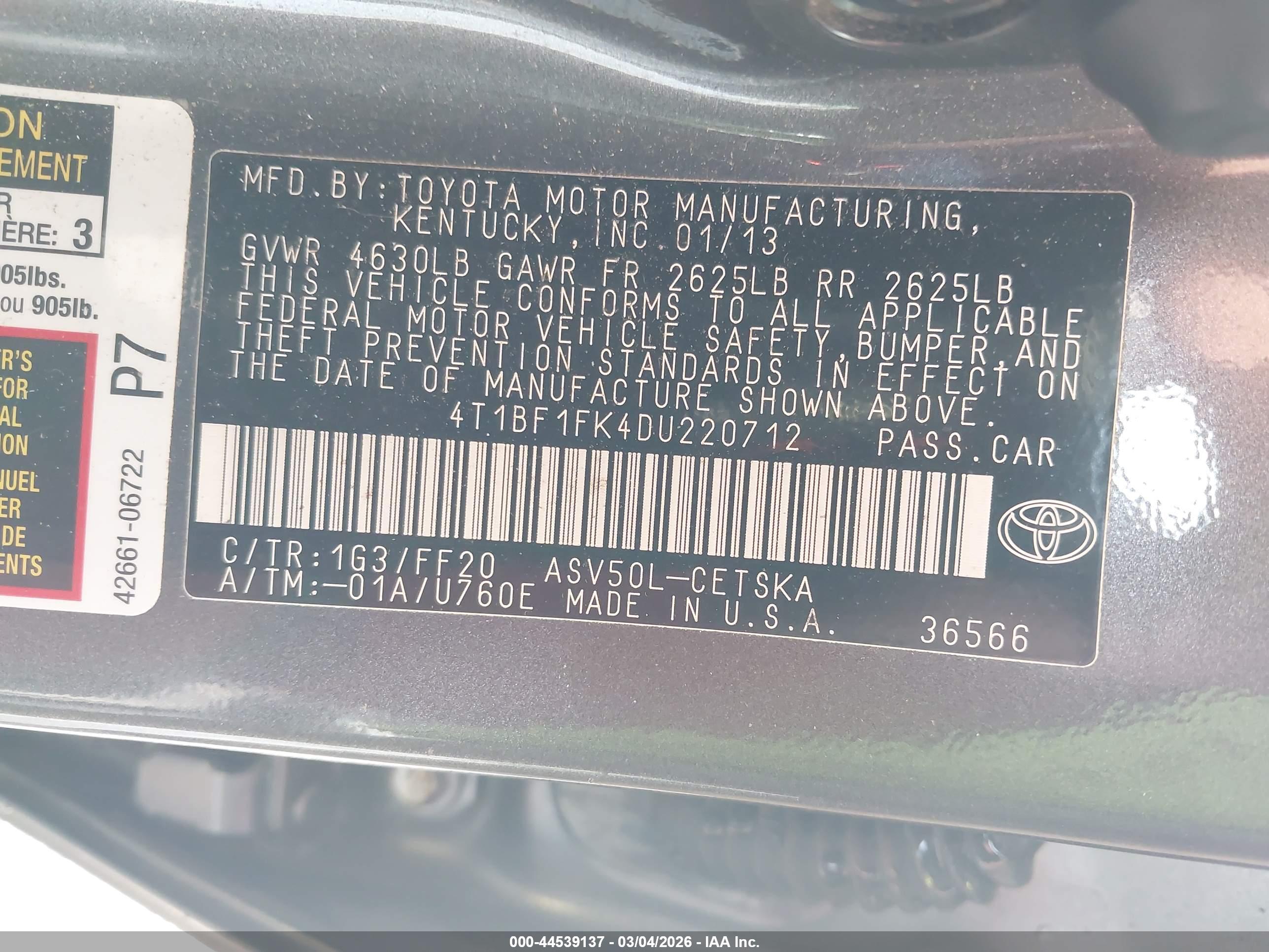 TOYOTA CAMRY image 9