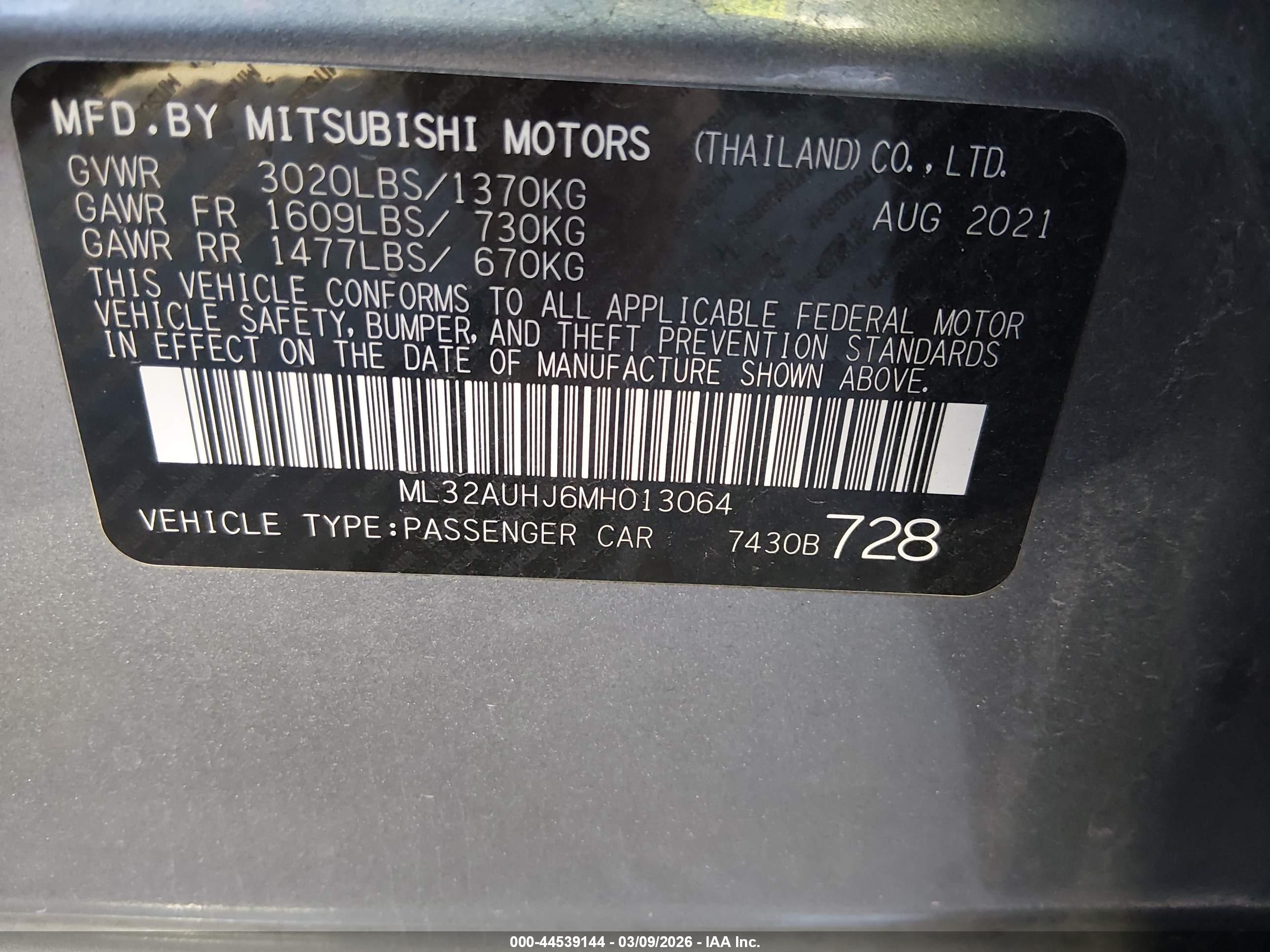 MITSUBISHI MIRAGE image 9