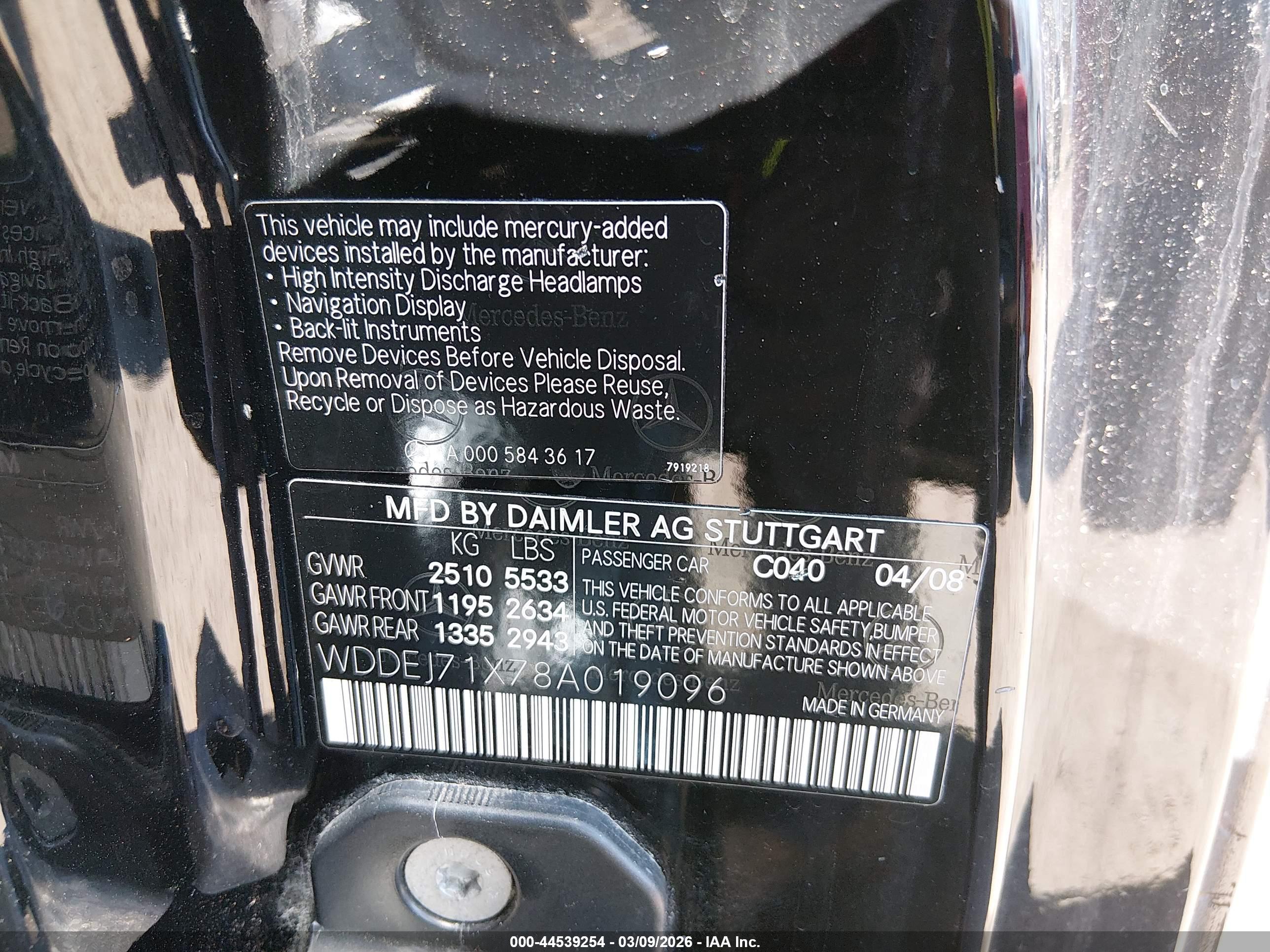 MERCEDES-BENZ CL image 9