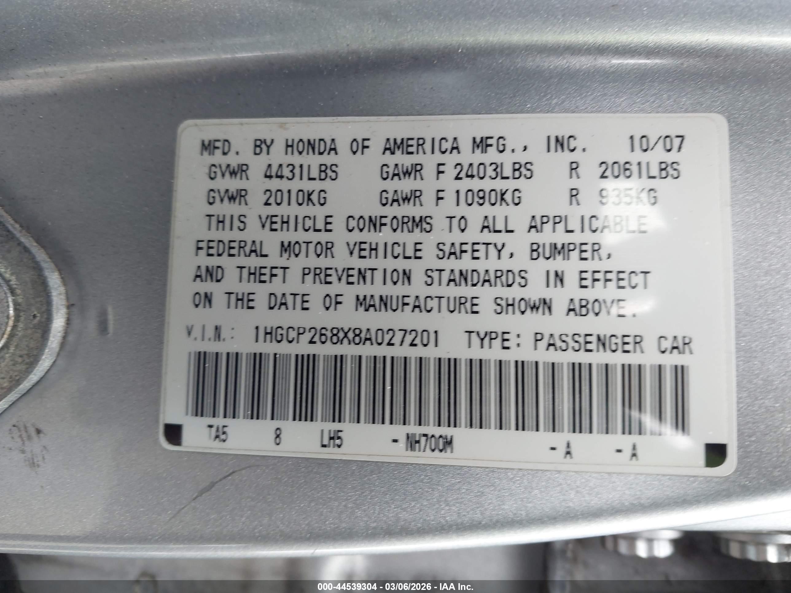 HONDA ACCORD image 9