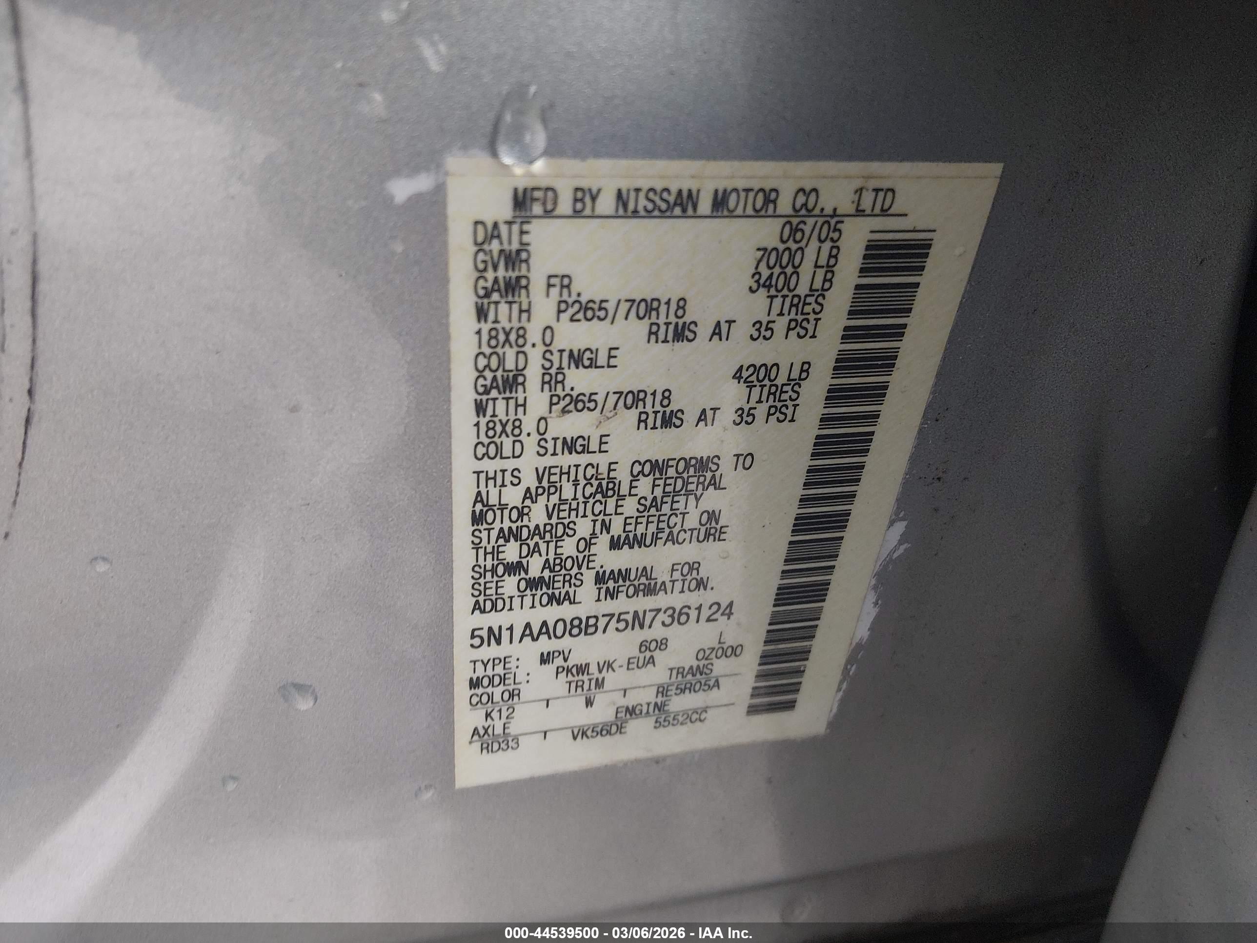 NISSAN ARMADA image 9