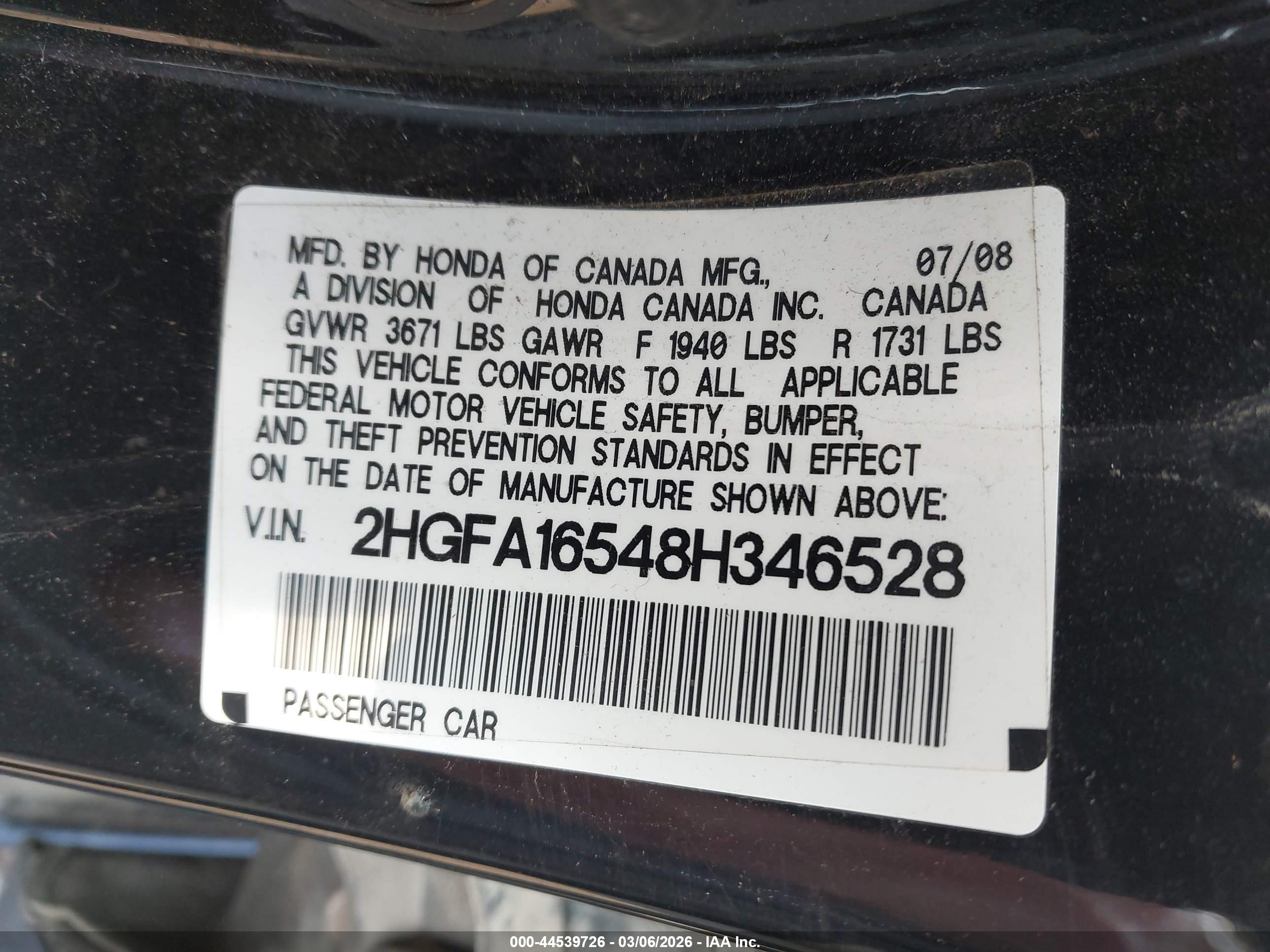 HONDA CIVIC image 9