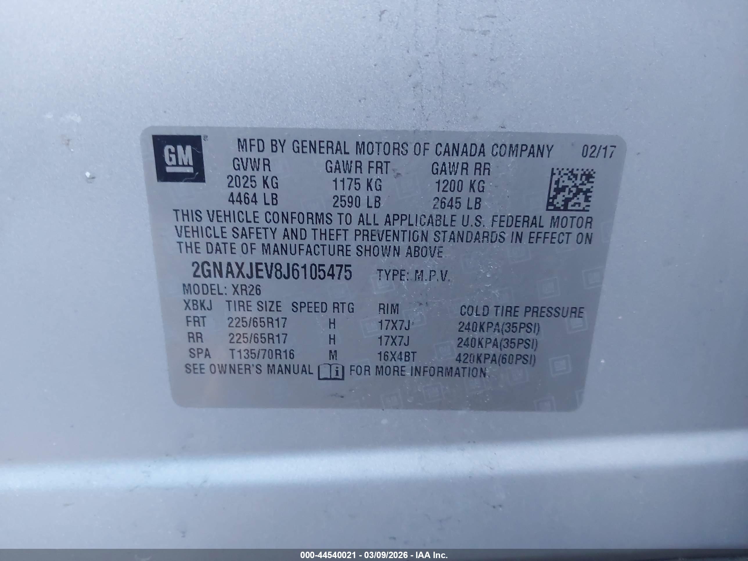 CHEVROLET EQUINOX image 9