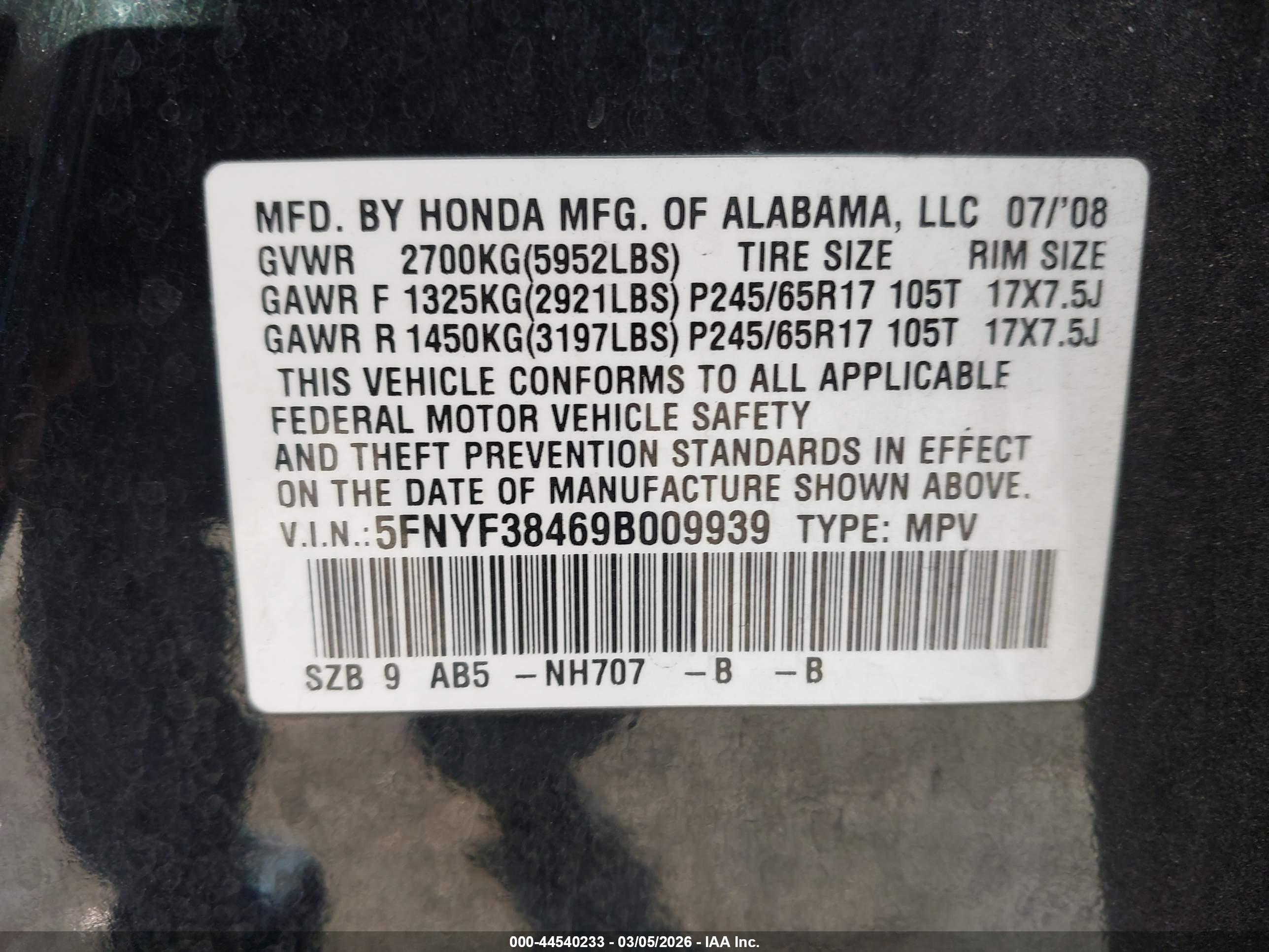 HONDA PILOT image 9
