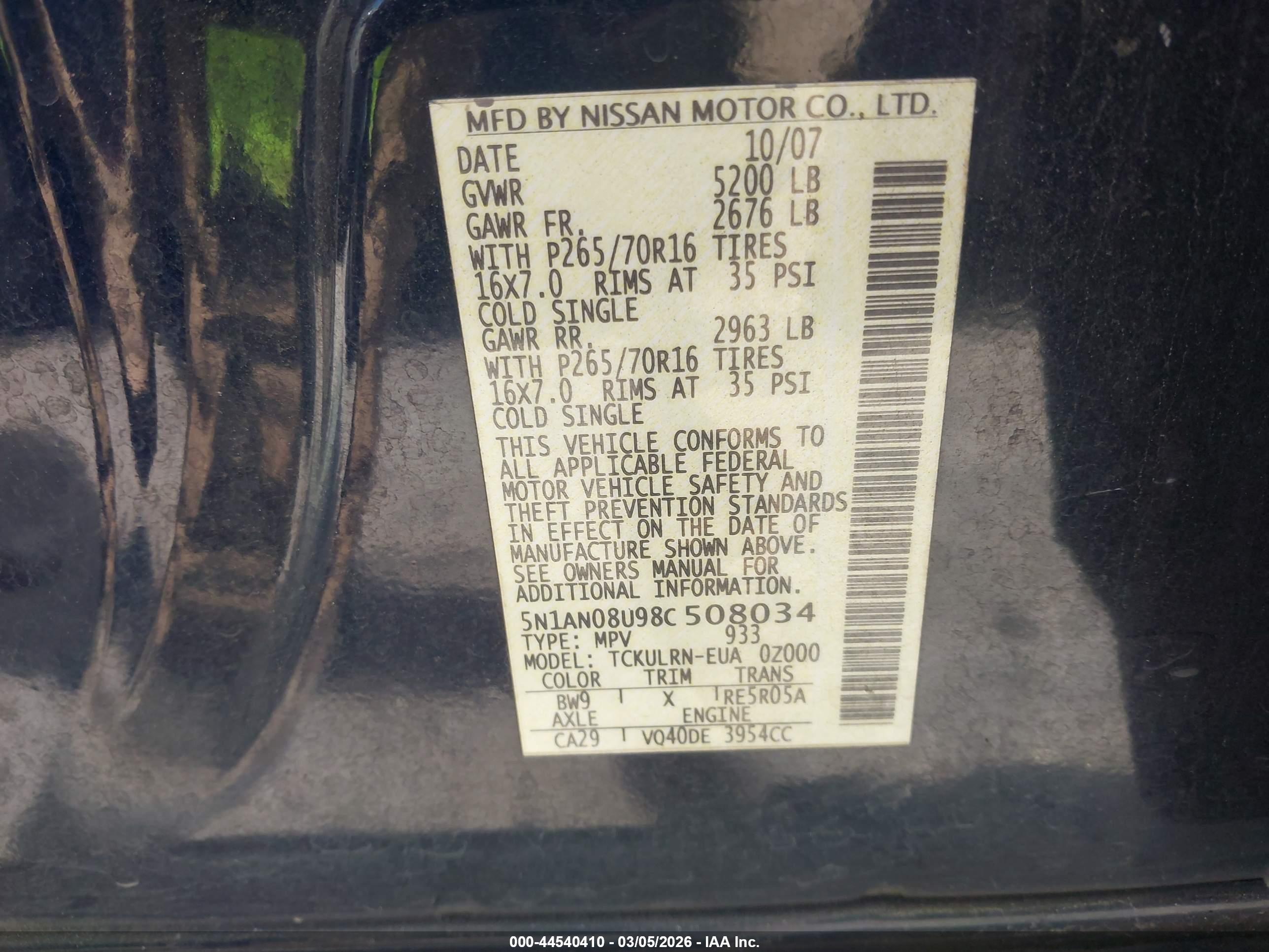 NISSAN XTERRA image 9