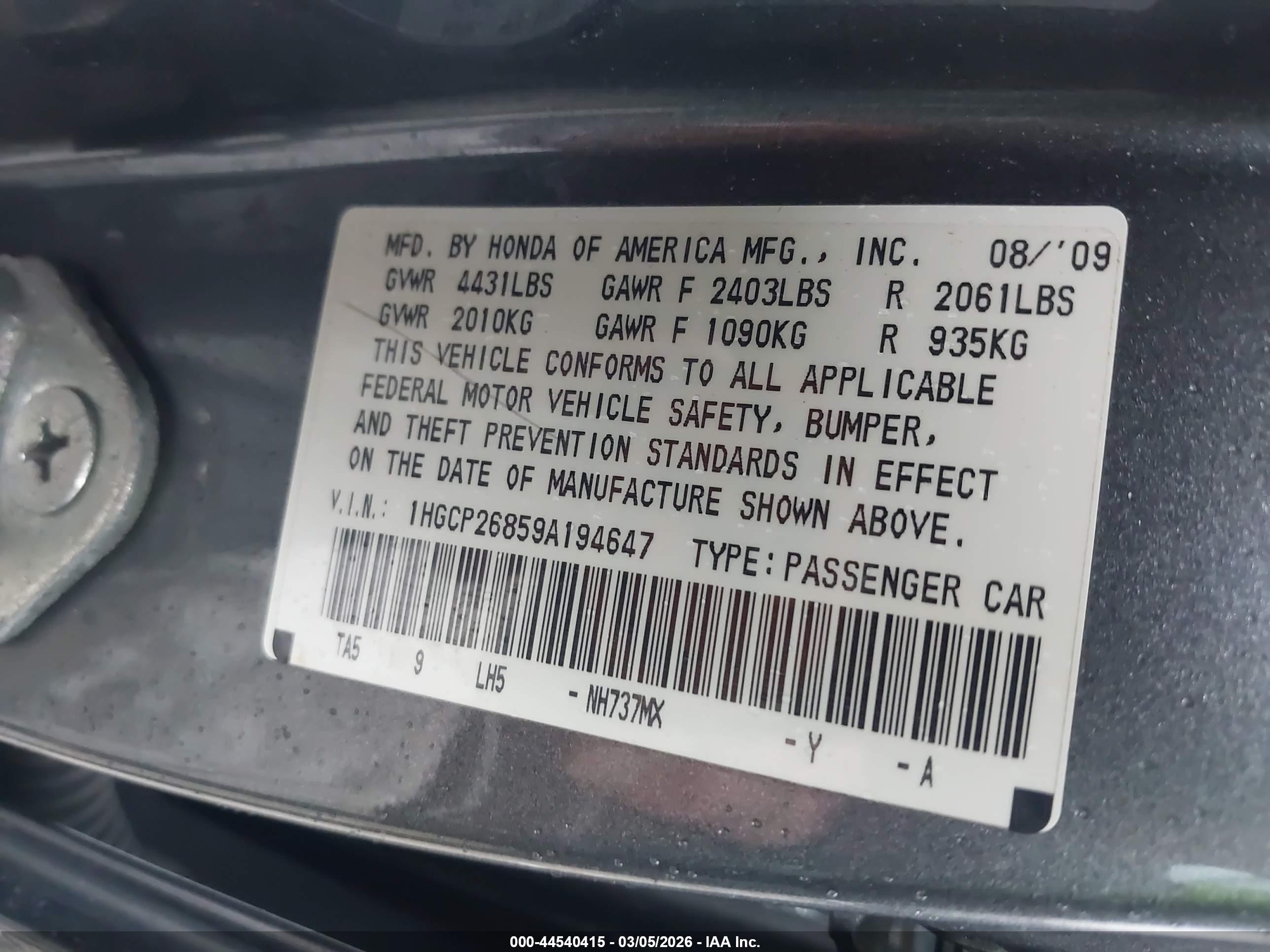 HONDA ACCORD image 9