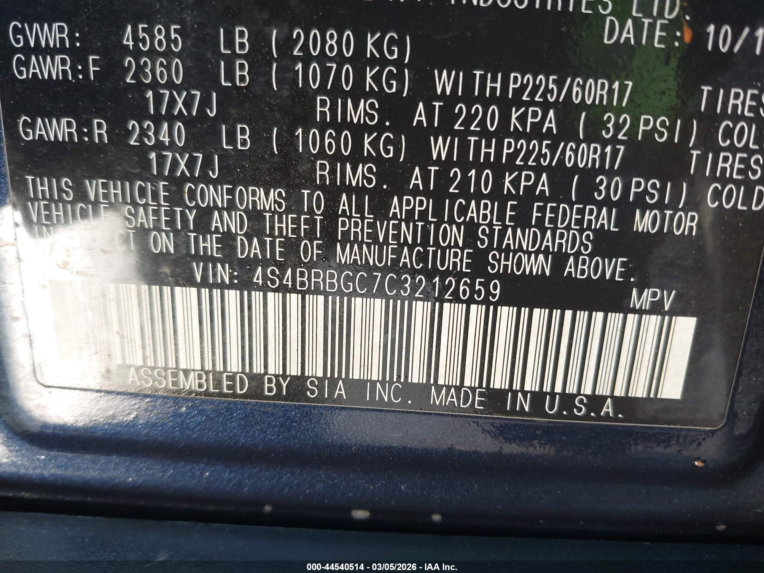 SUBARU OUTBACK image 9