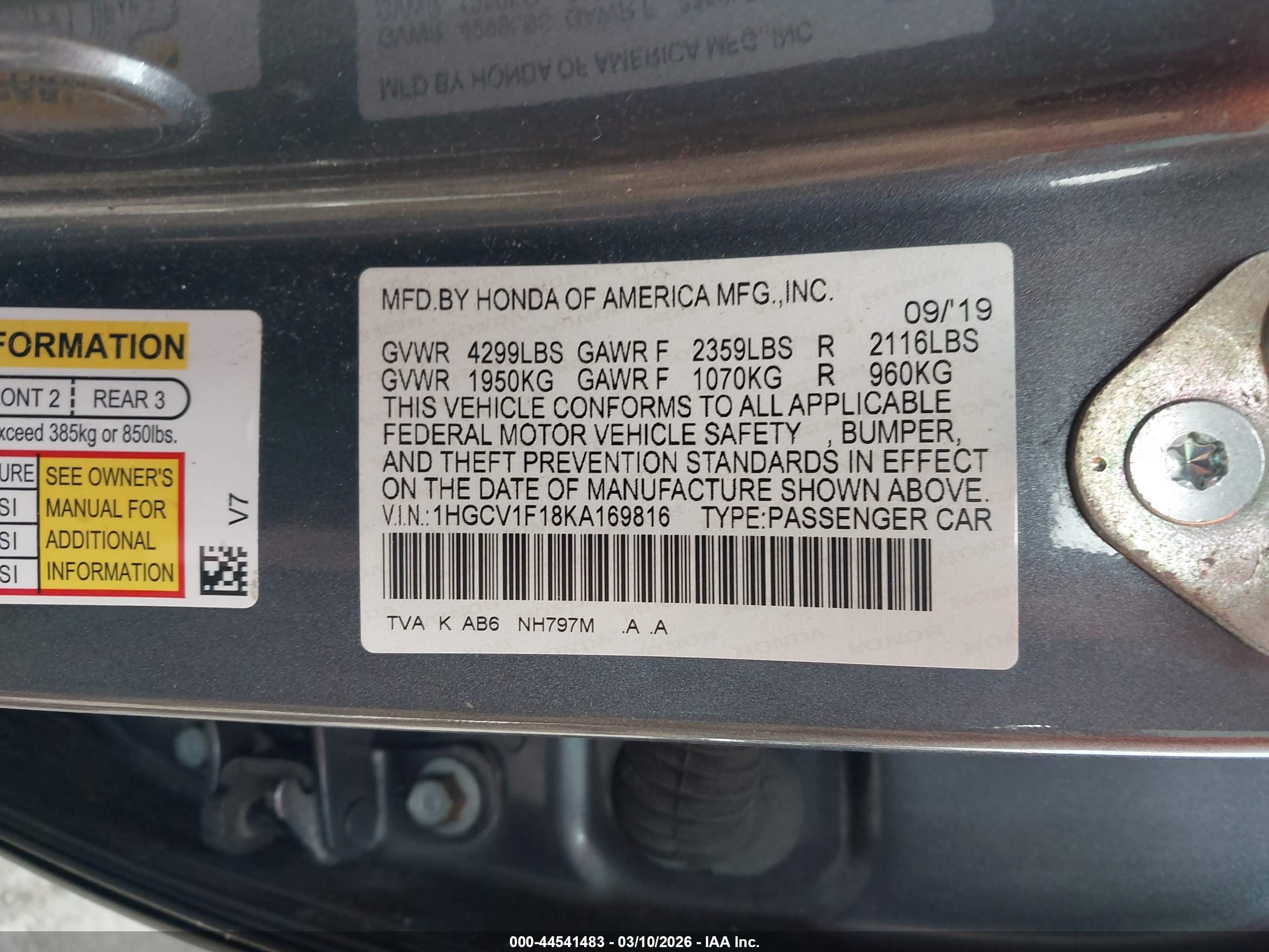 HONDA ACCORD image 9