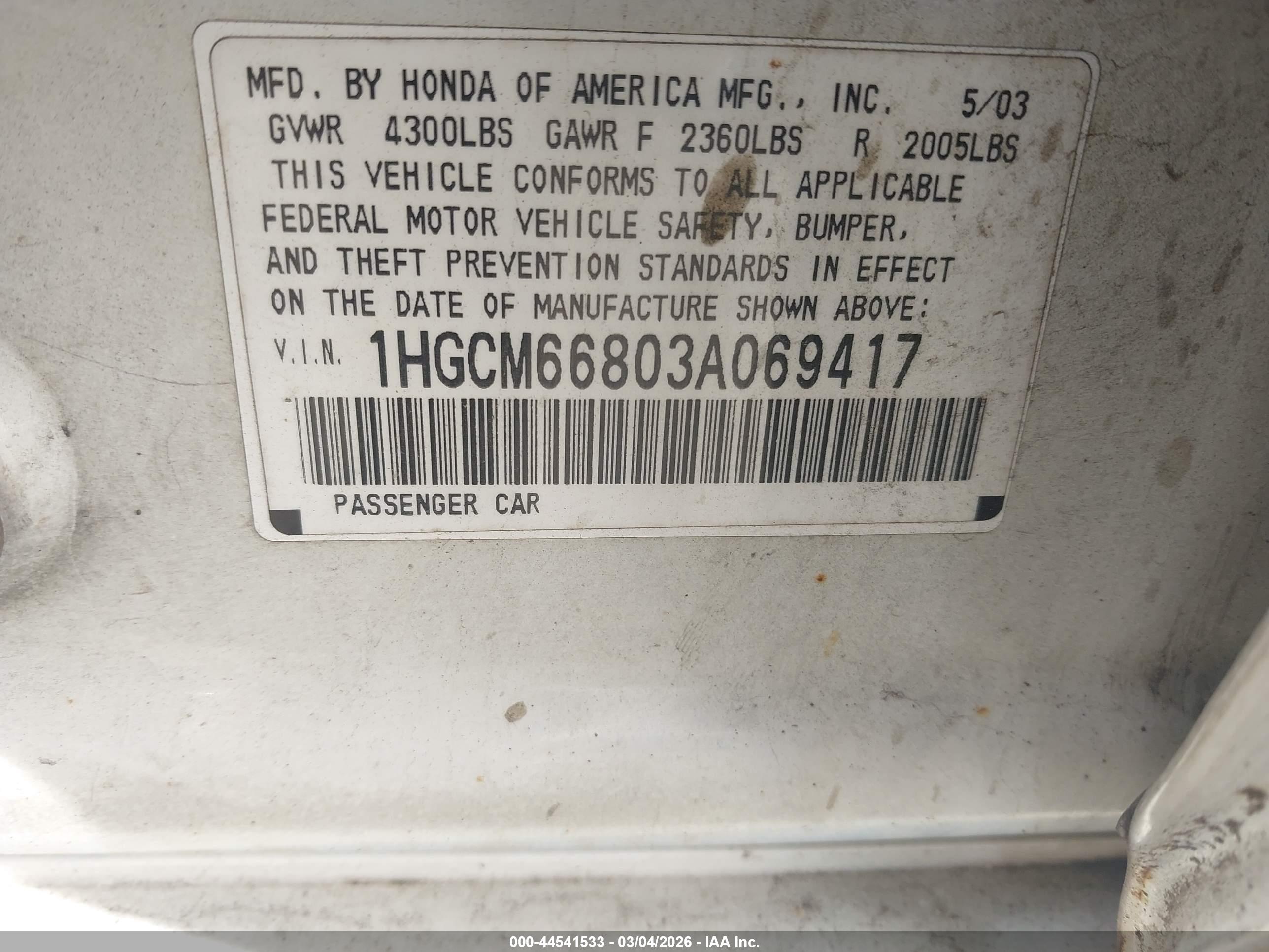 HONDA ACCORD image 9