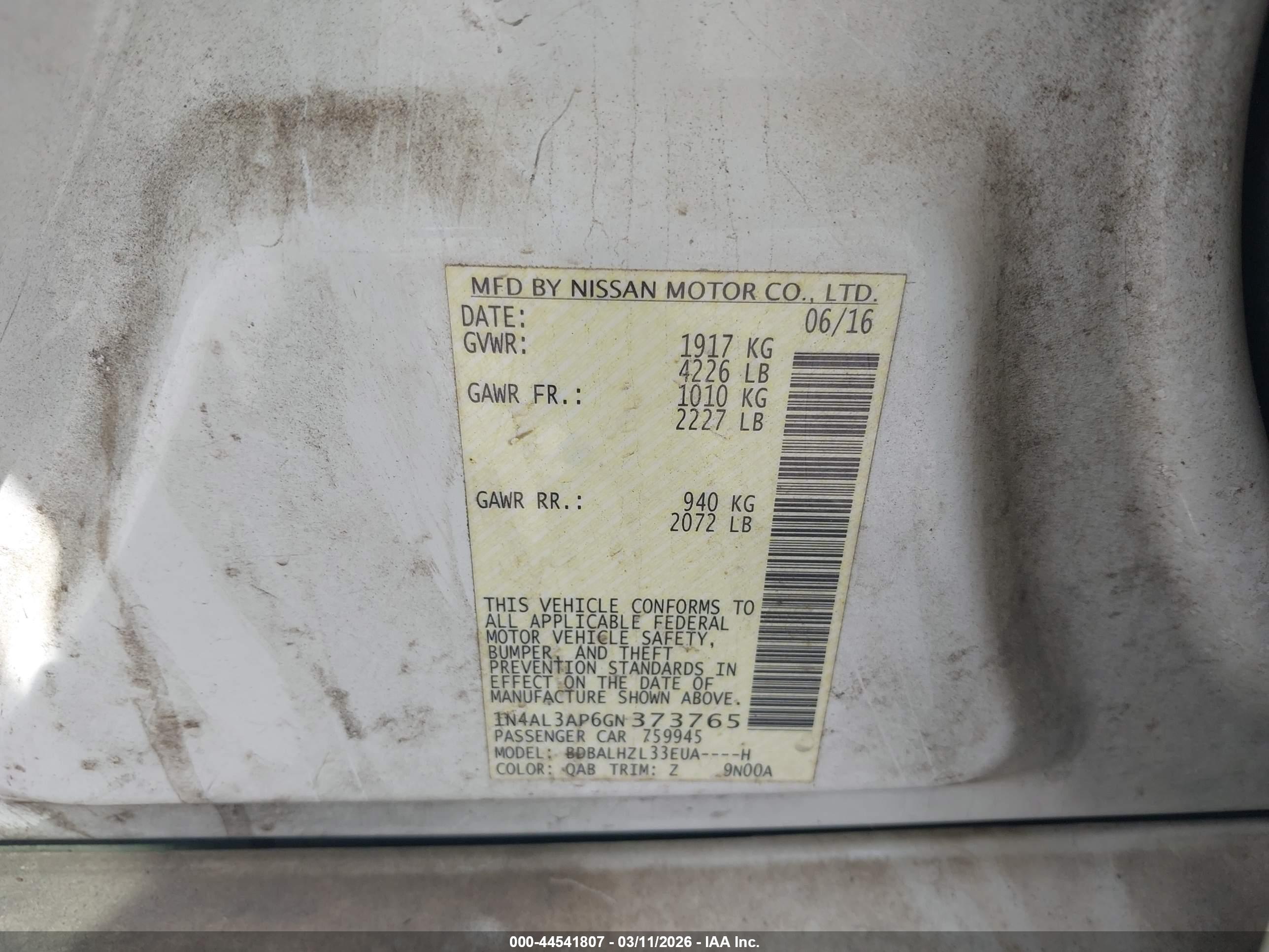NISSAN ALTIMA image 9