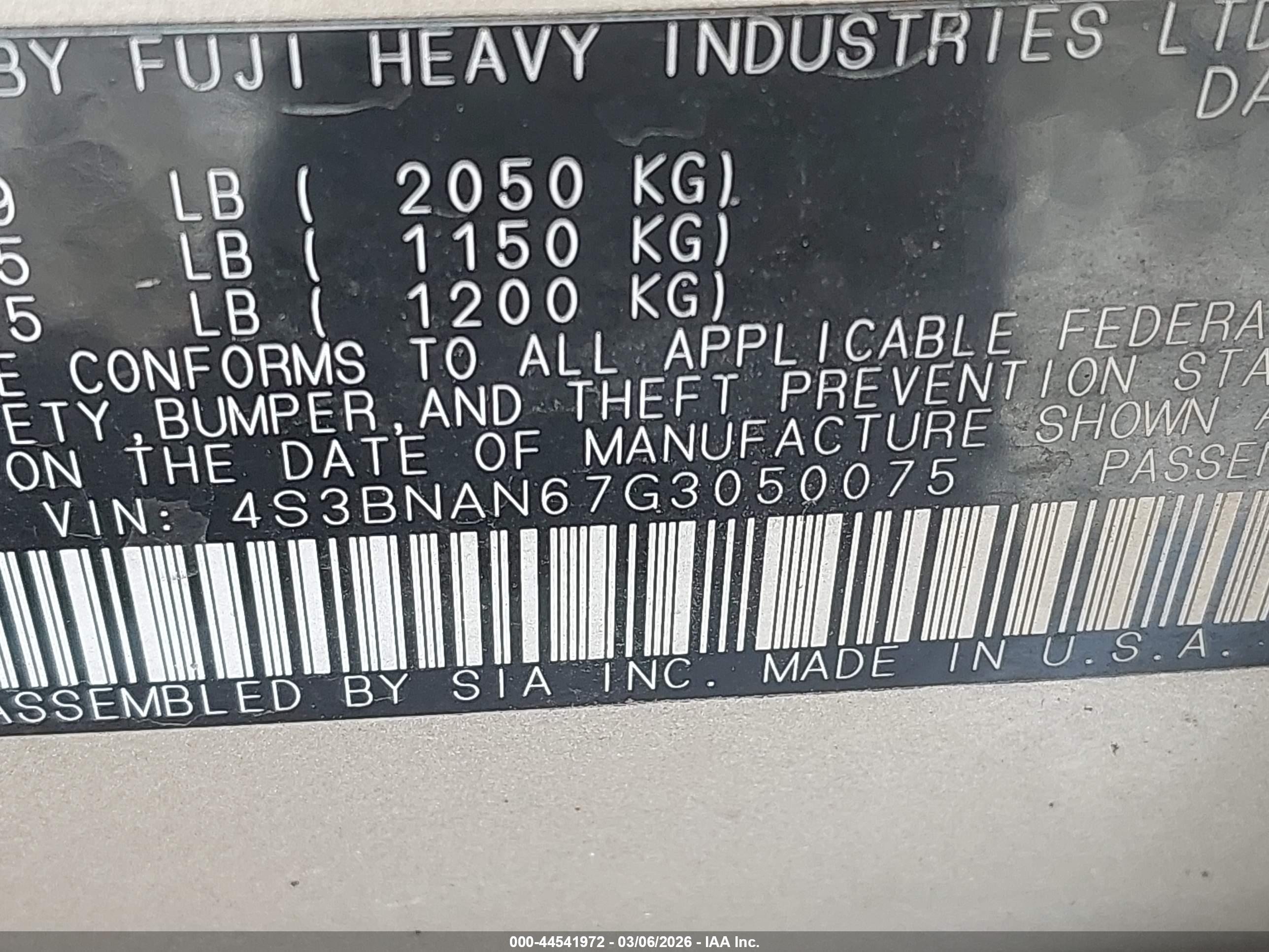 SUBARU LEGACY image 9