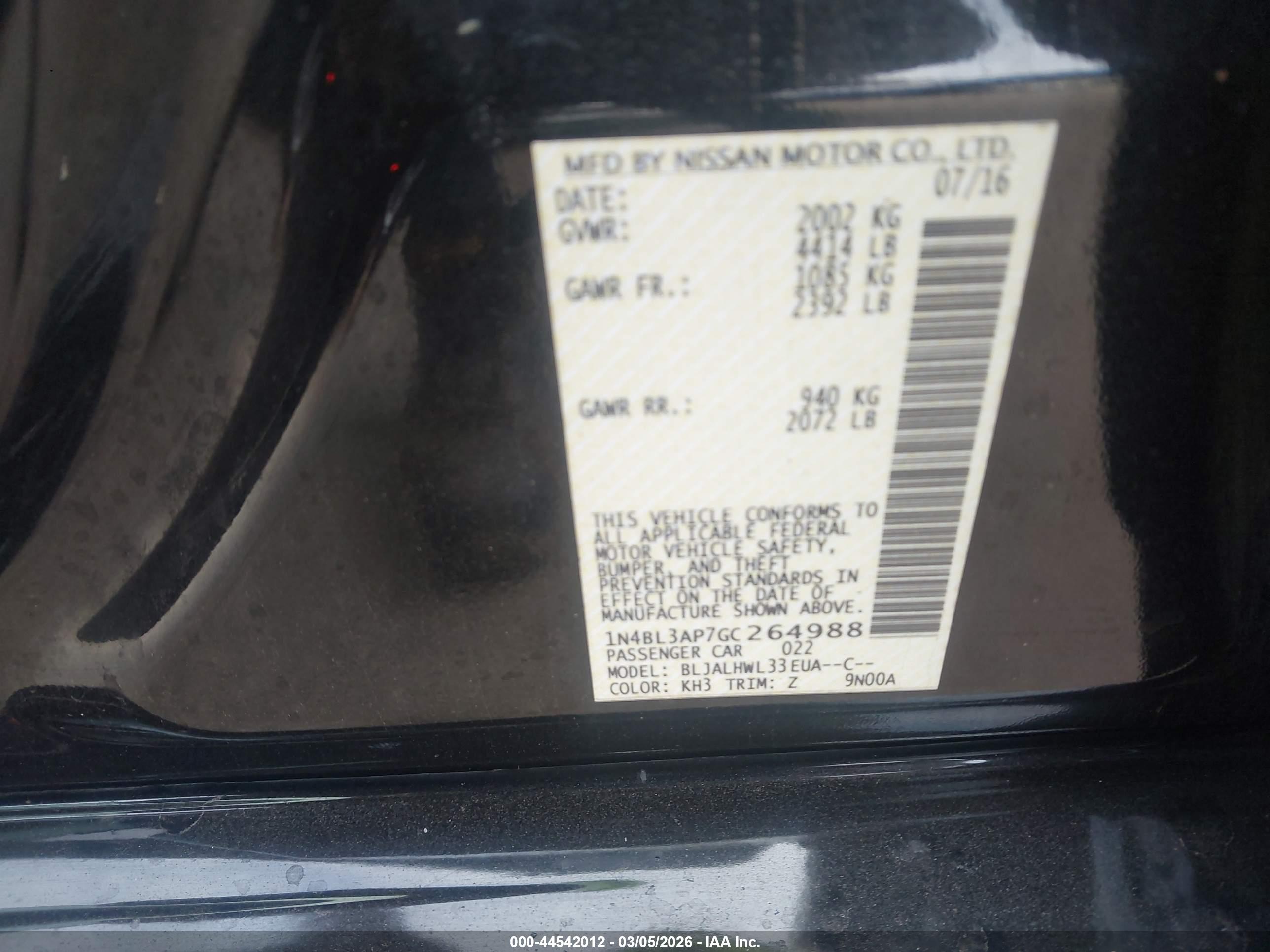 NISSAN ALTIMA image 9