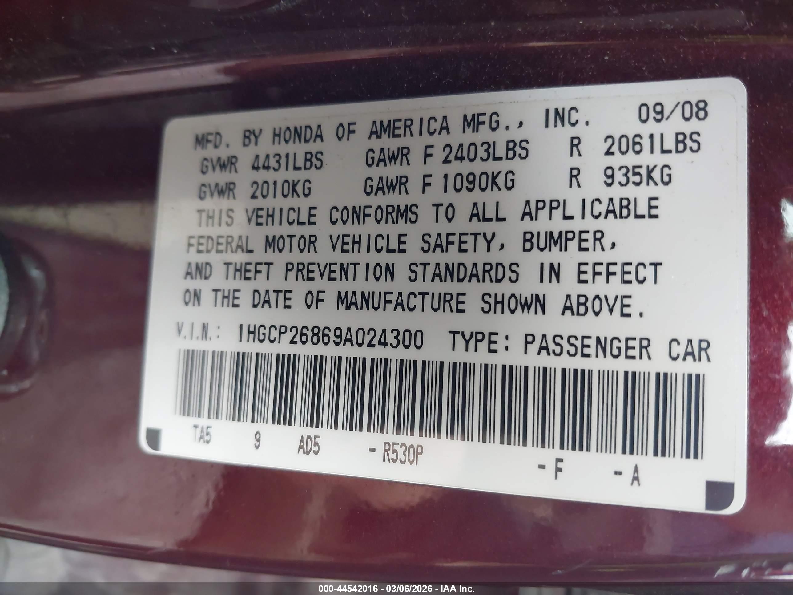 HONDA ACCORD image 9
