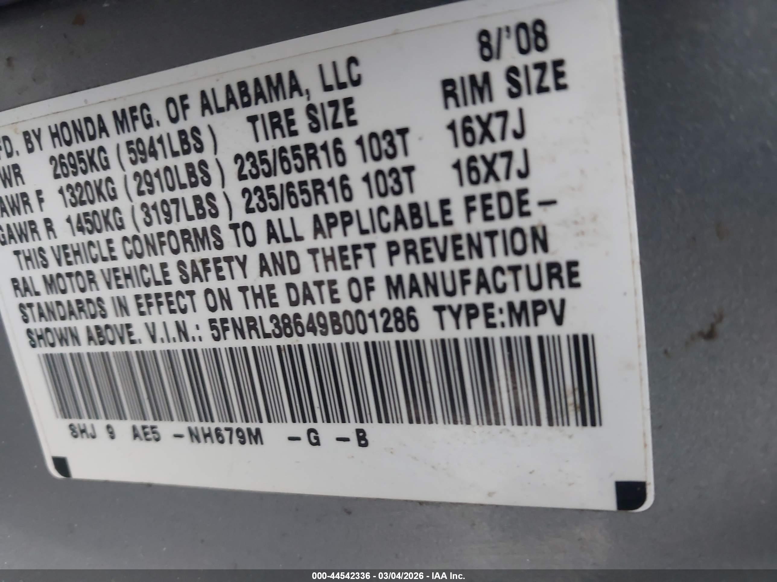 HONDA ODYSSEY image 9