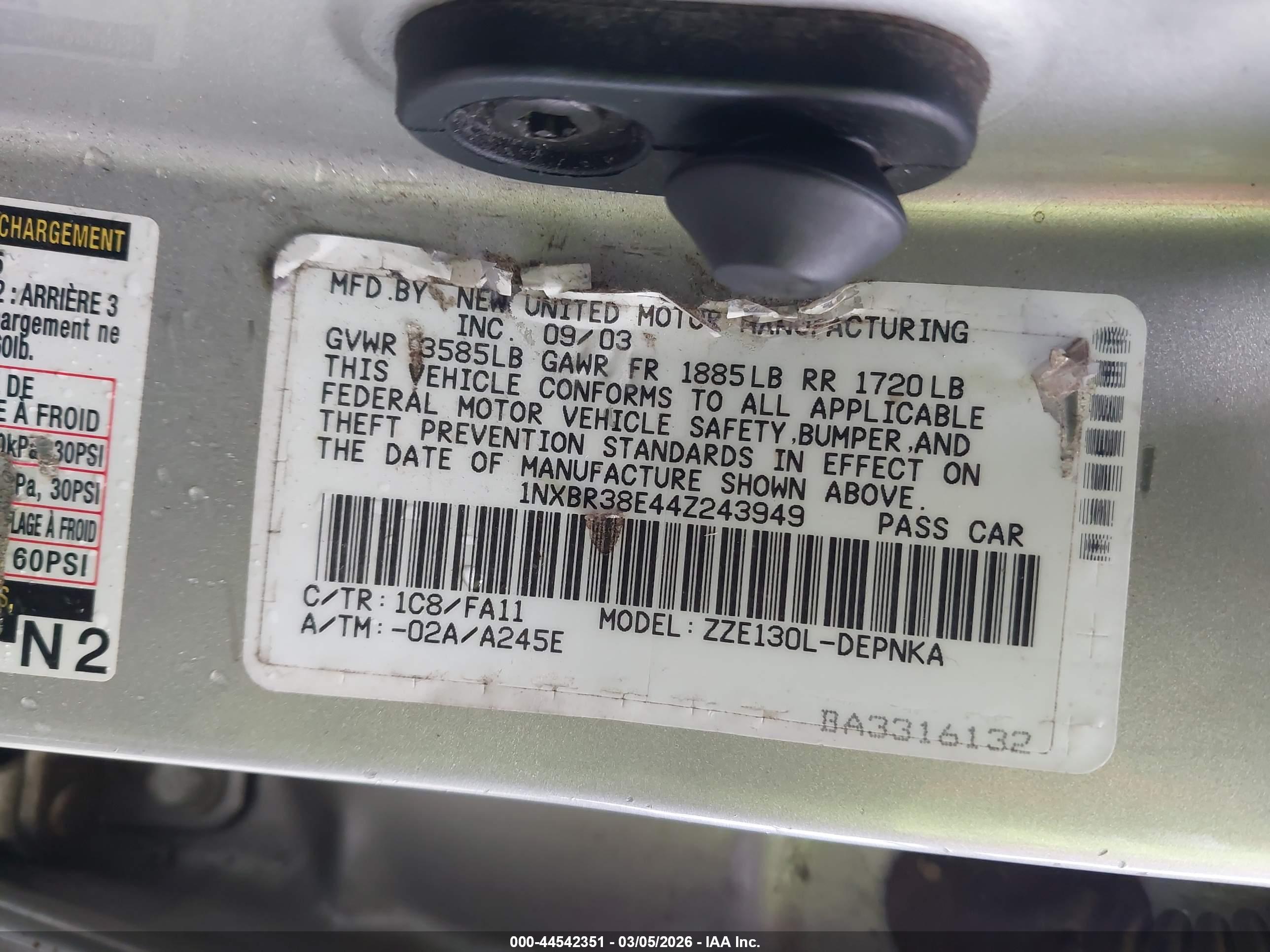TOYOTA COROLLA image 9