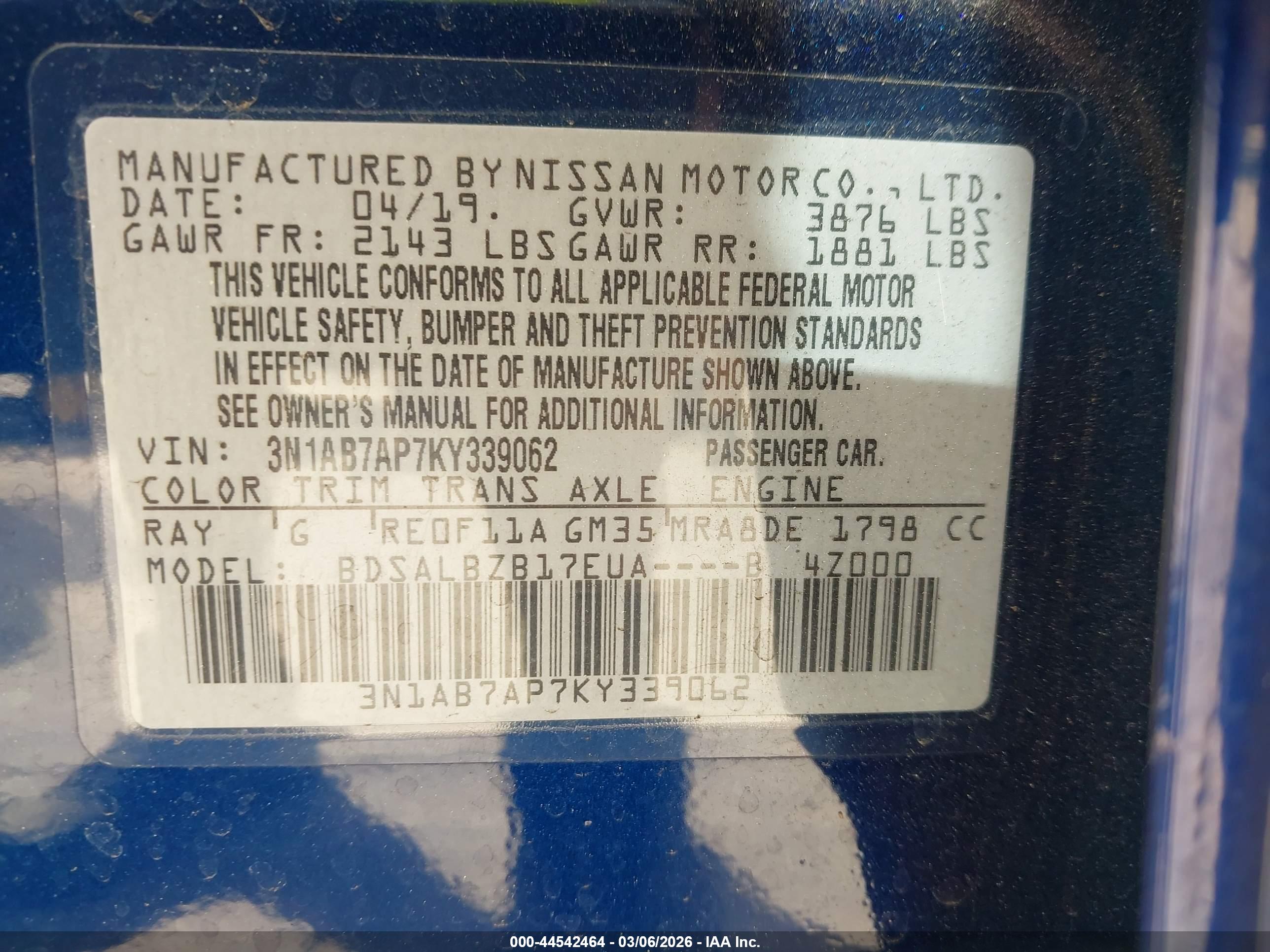 NISSAN SENTRA image 9