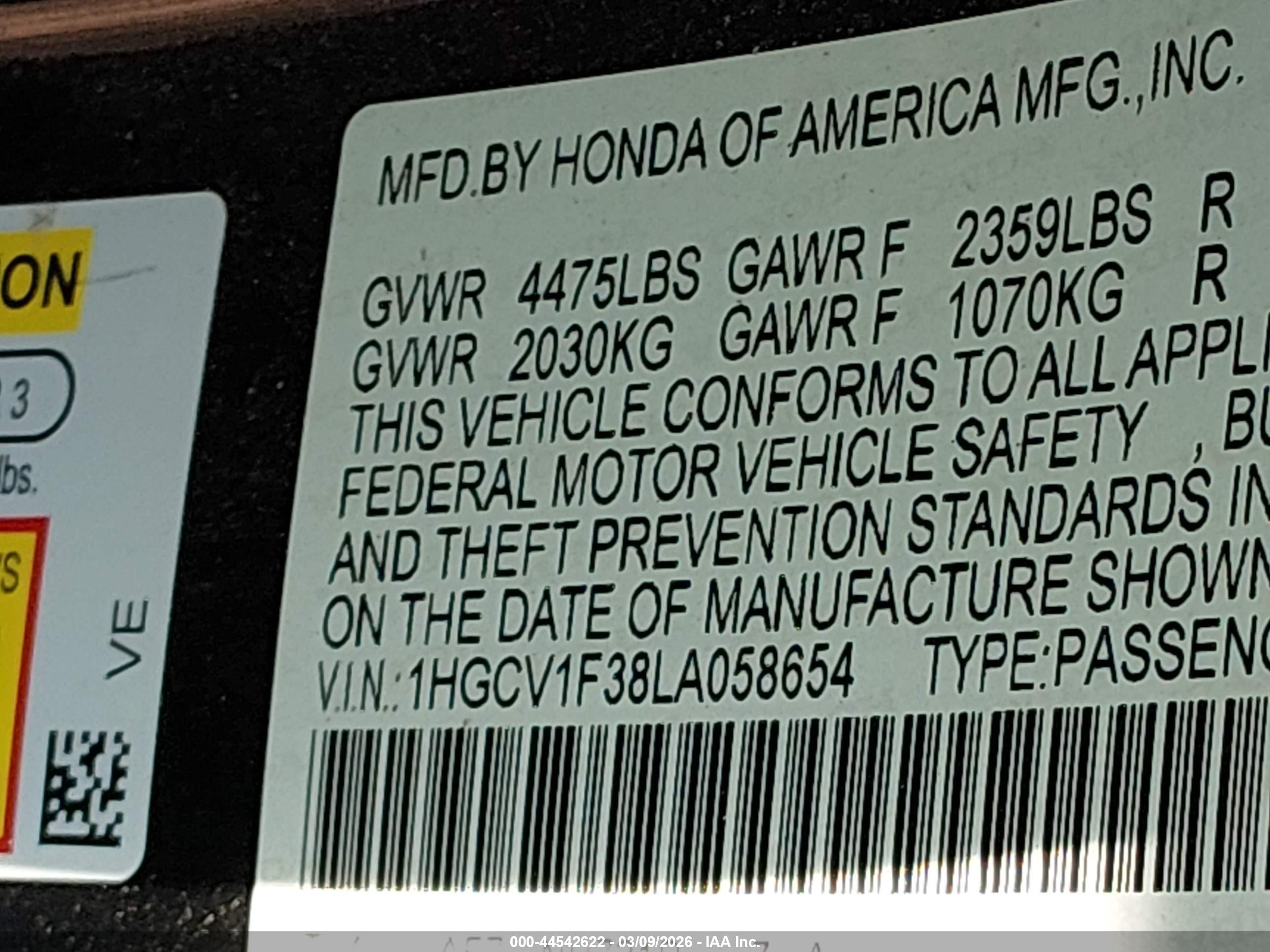 HONDA ACCORD image 9