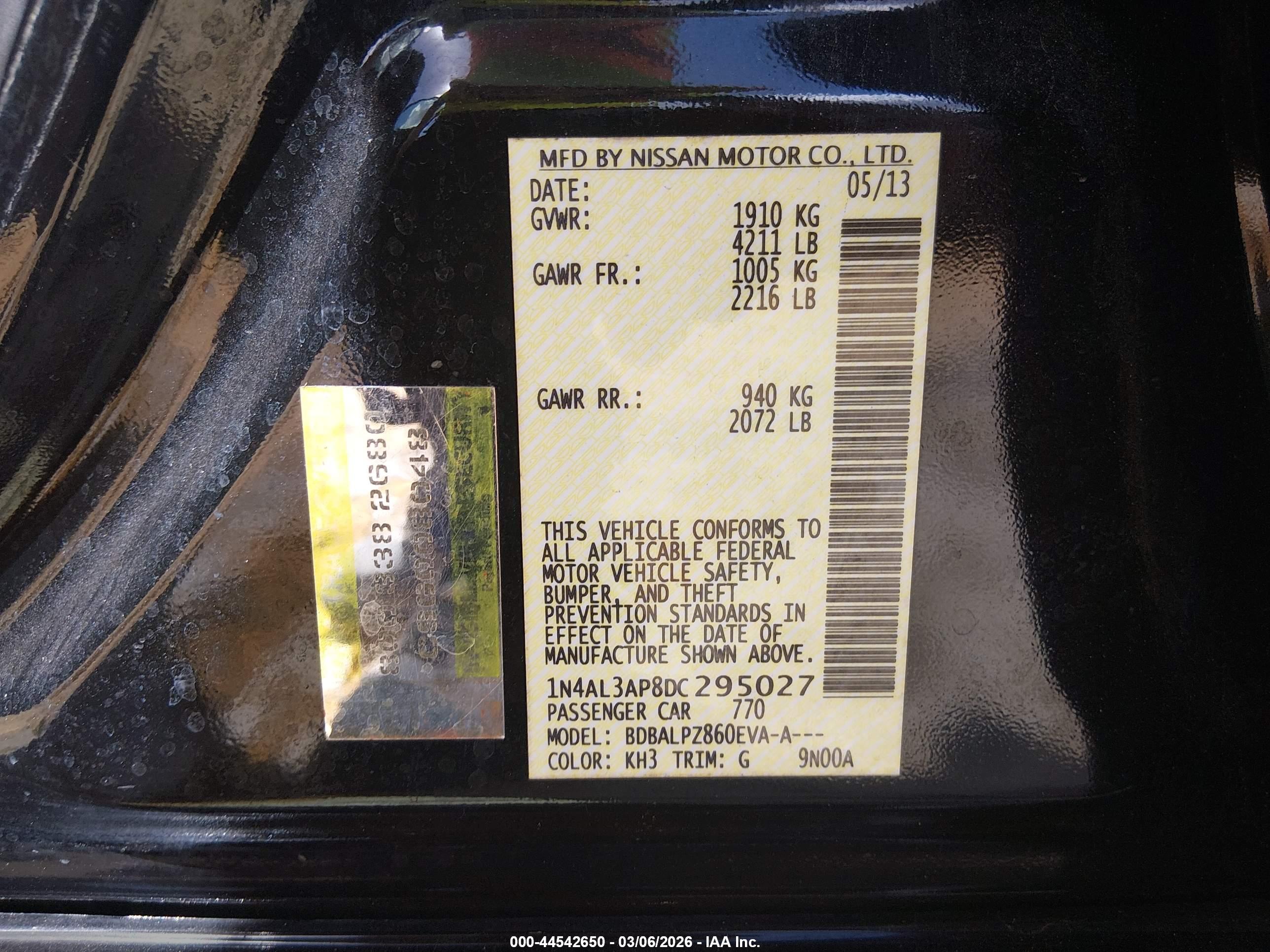 NISSAN ALTIMA image 9
