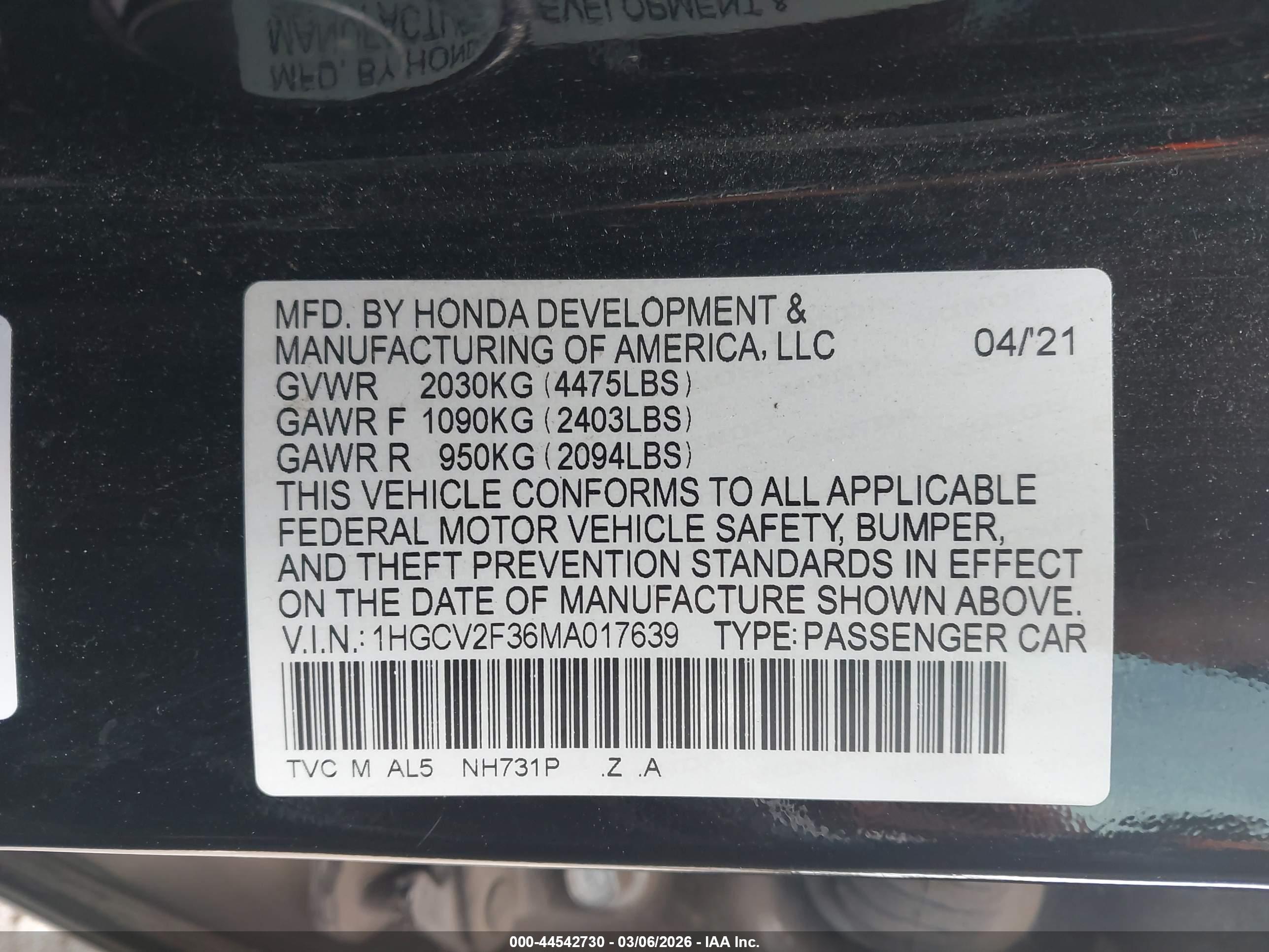 HONDA ACCORD image 9