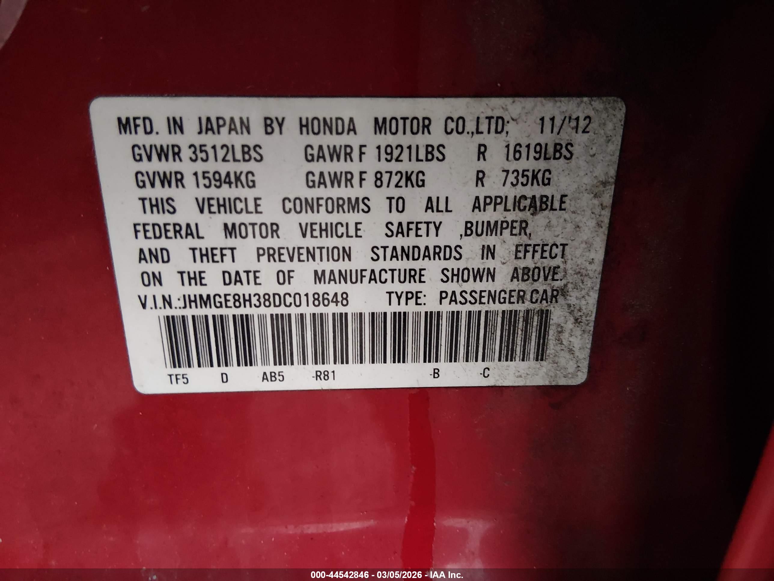 HONDA FIT image 9