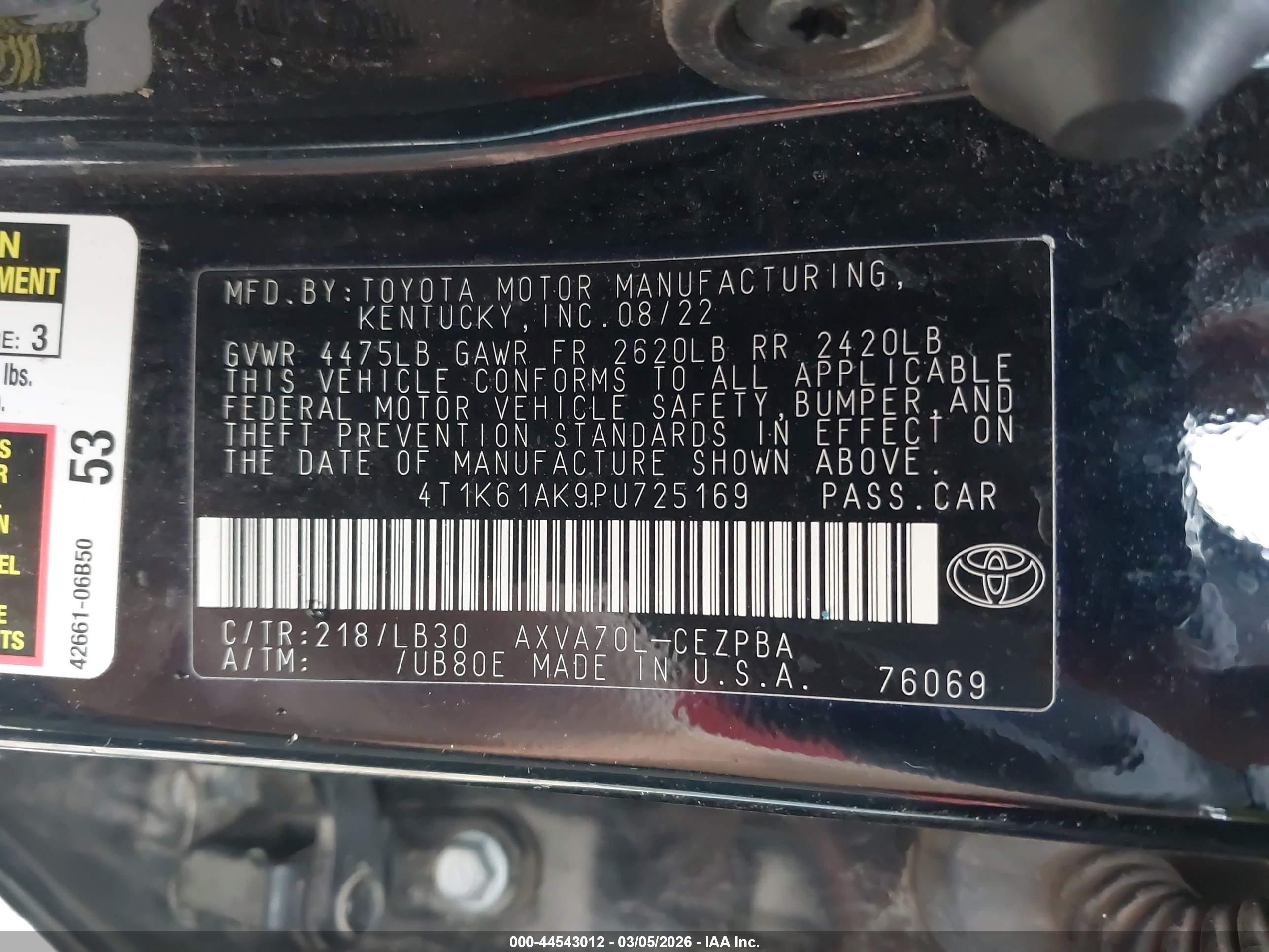 TOYOTA CAMRY image 9