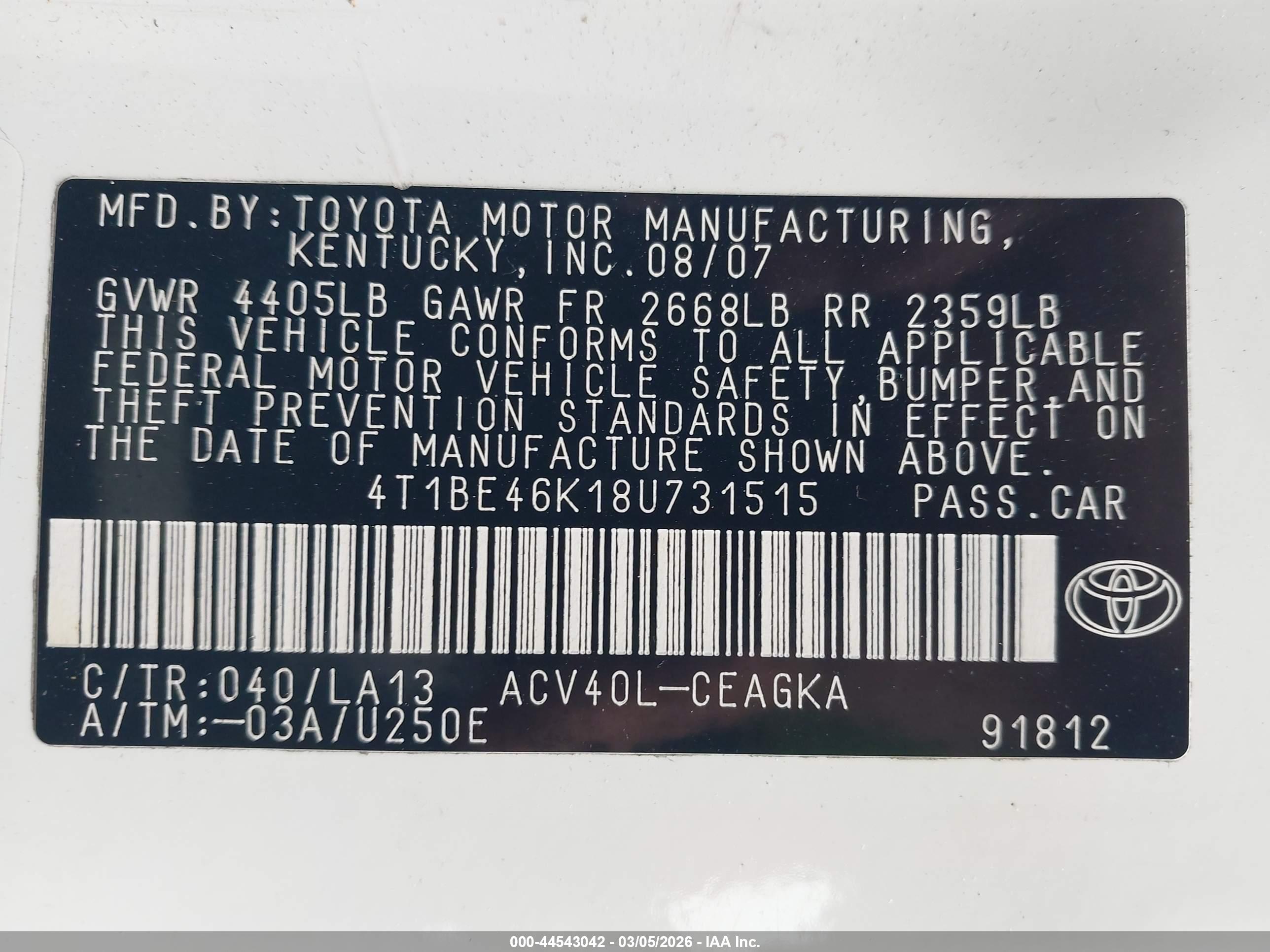 TOYOTA CAMRY image 9