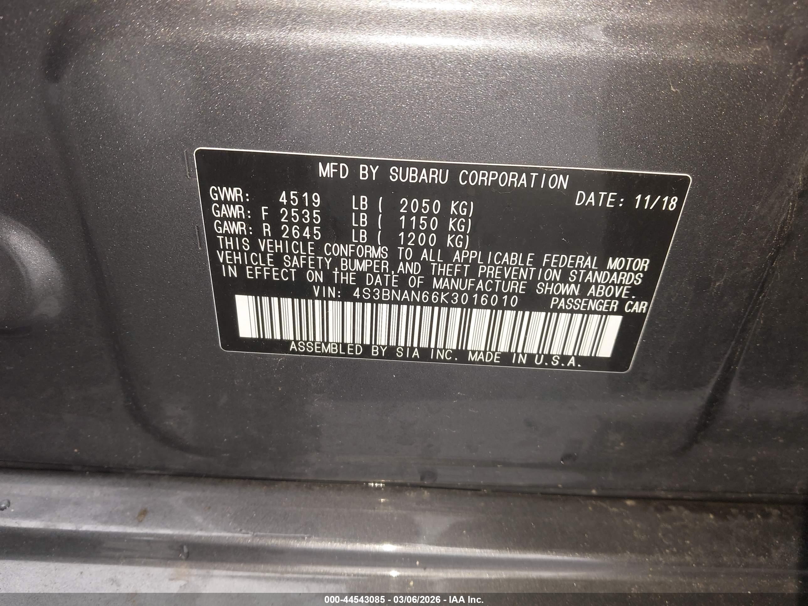 SUBARU LEGACY image 9