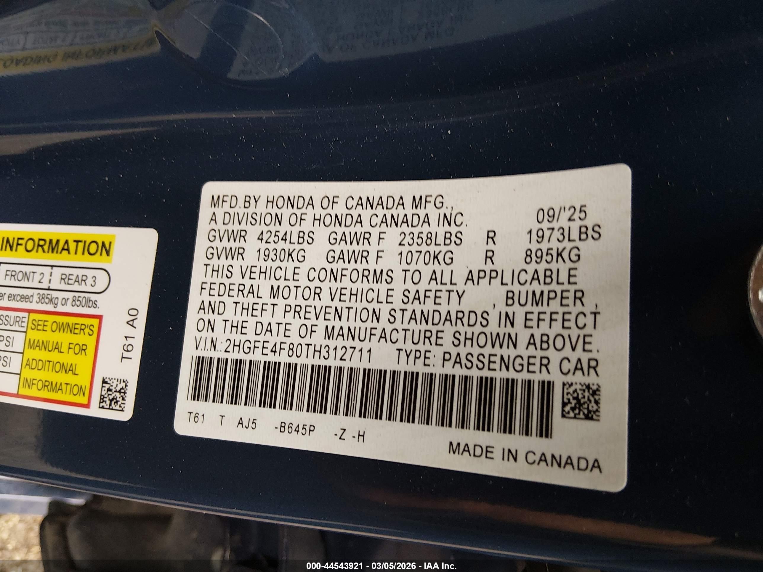 HONDA CIVIC image 9