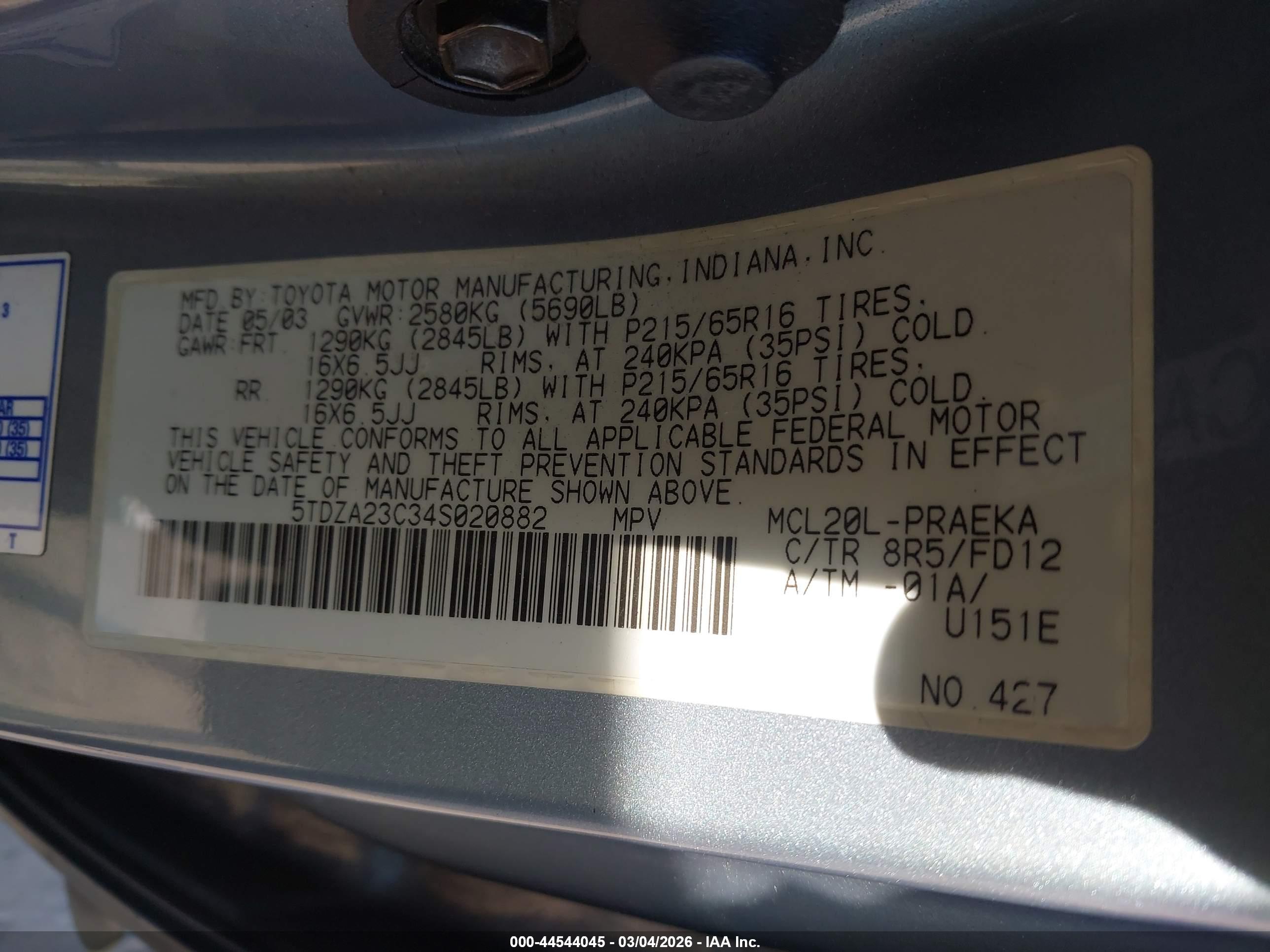 TOYOTA SIENNA image 9