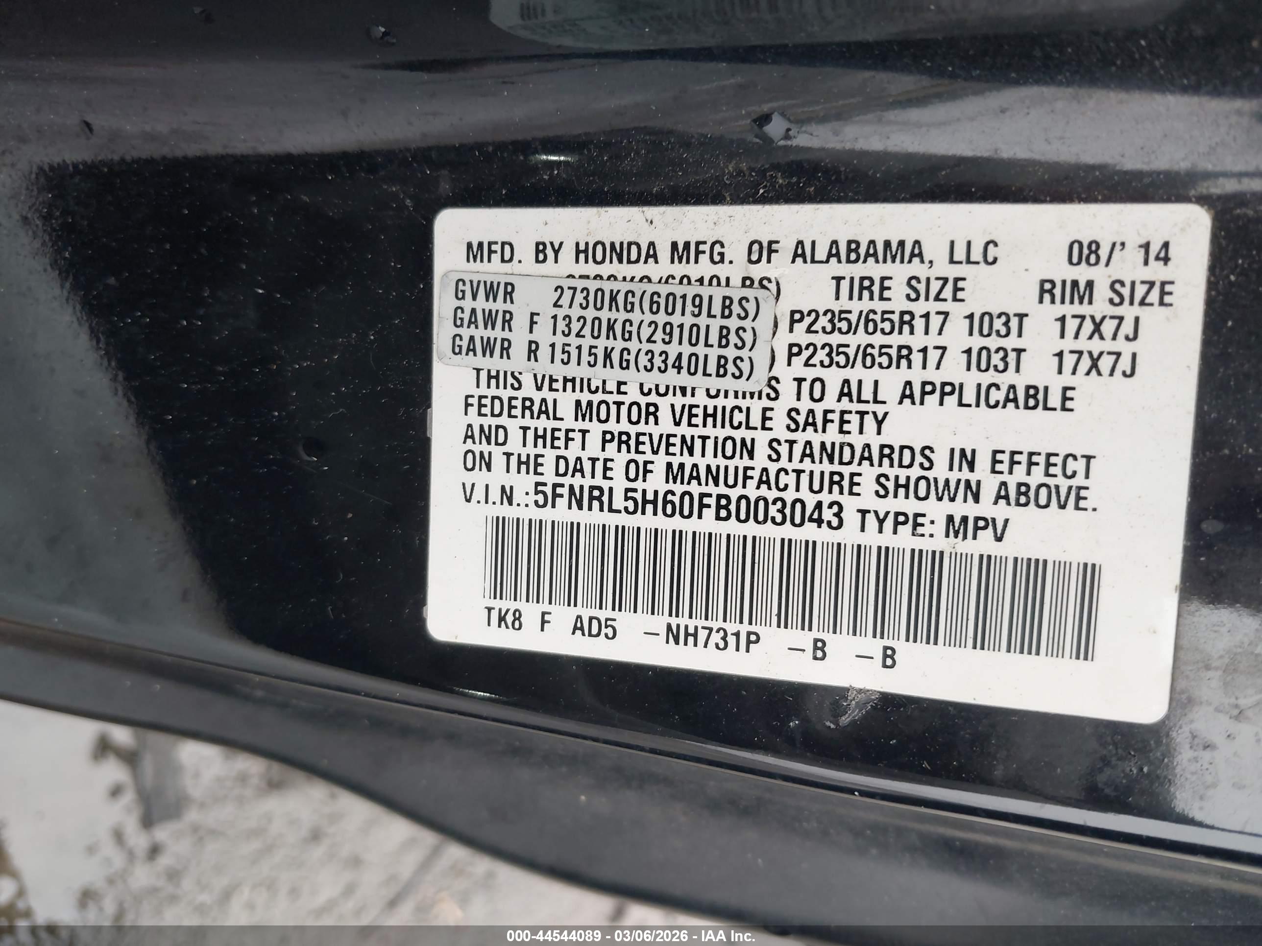 HONDA ODYSSEY image 9
