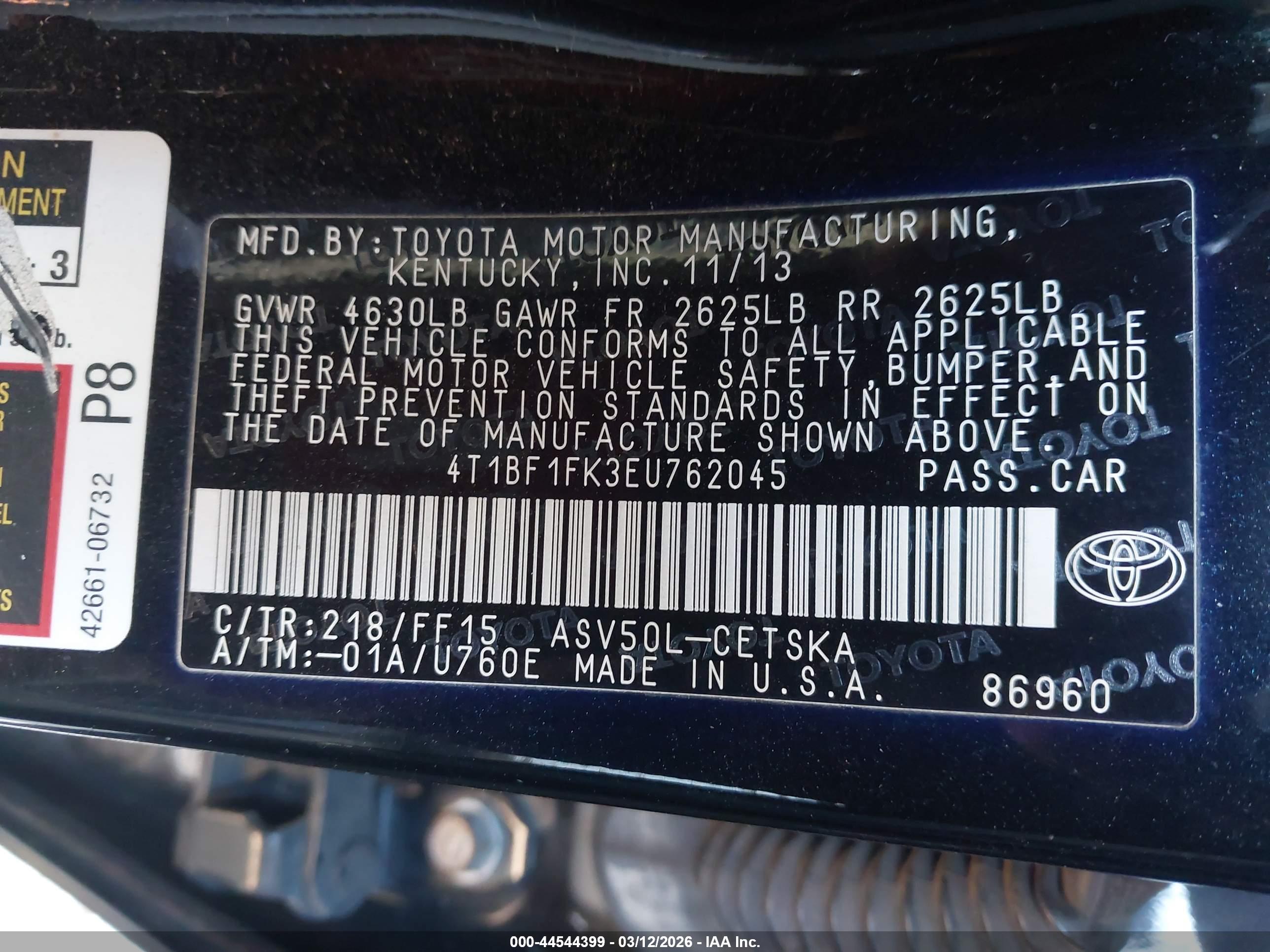 TOYOTA CAMRY image 9