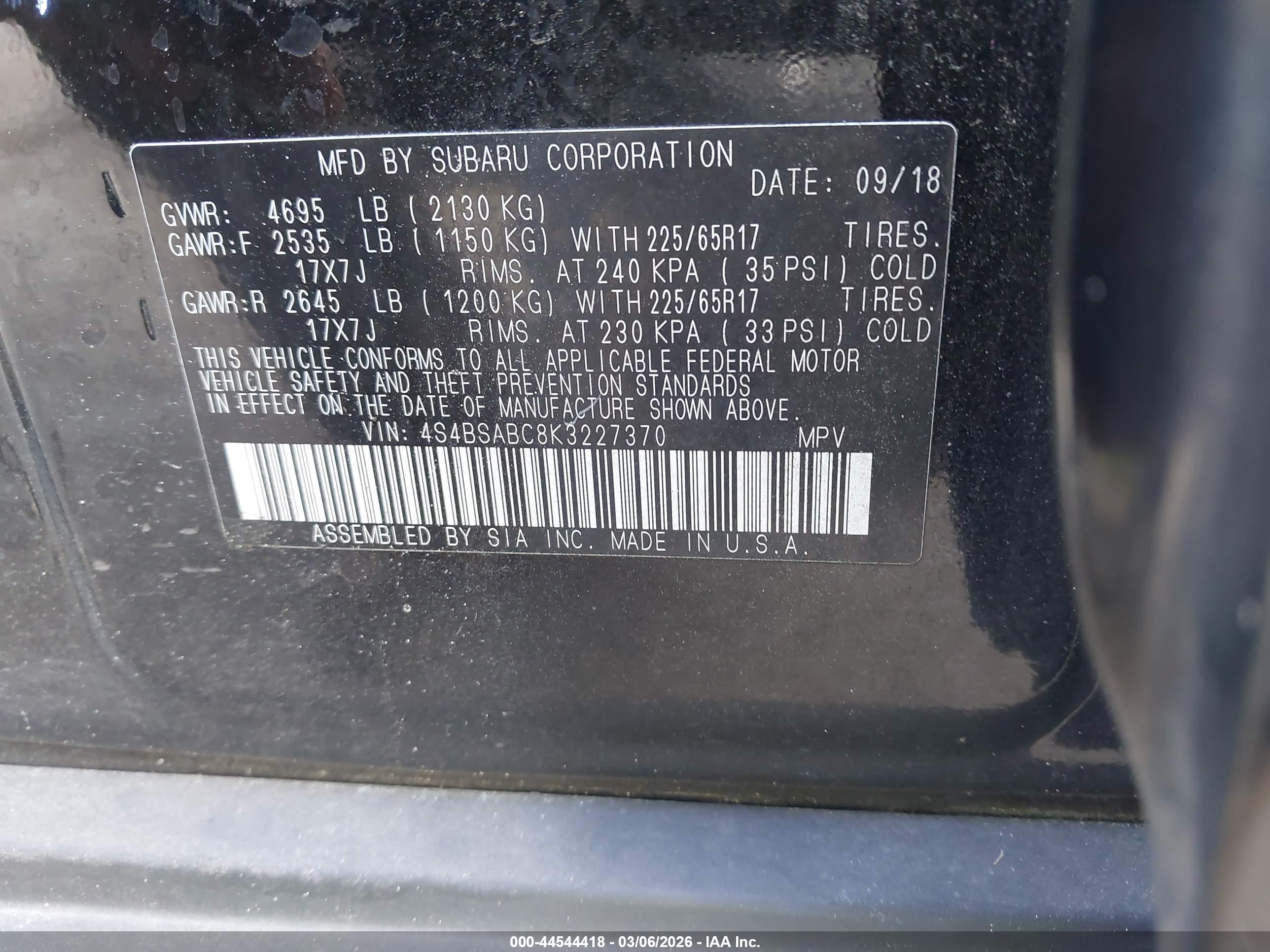SUBARU OUTBACK image 9