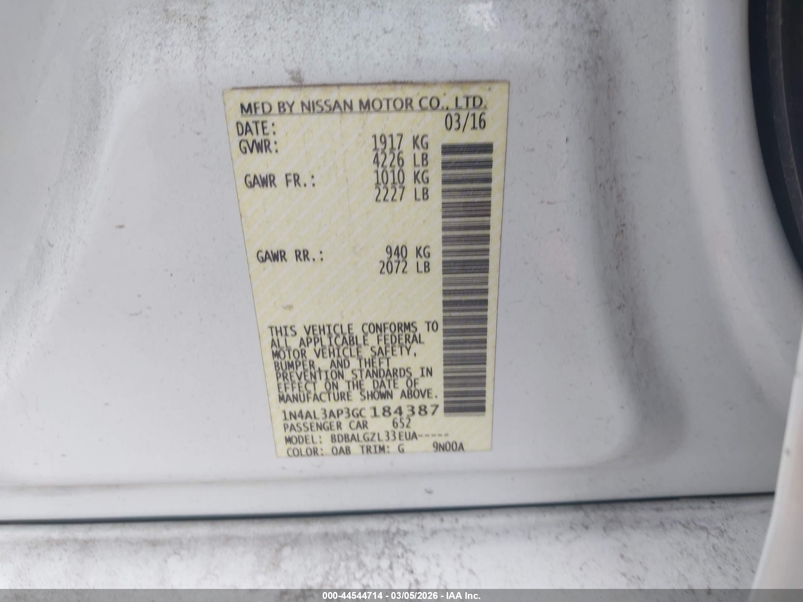 NISSAN ALTIMA image 9